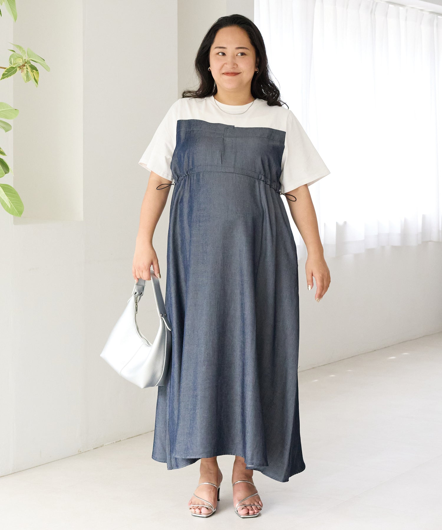 ネイビー model:161cm 着用サイズ:3L