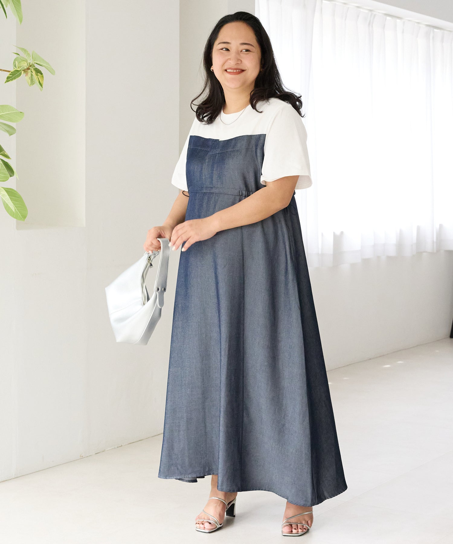 ネイビー model:161cm 着用サイズ:3L