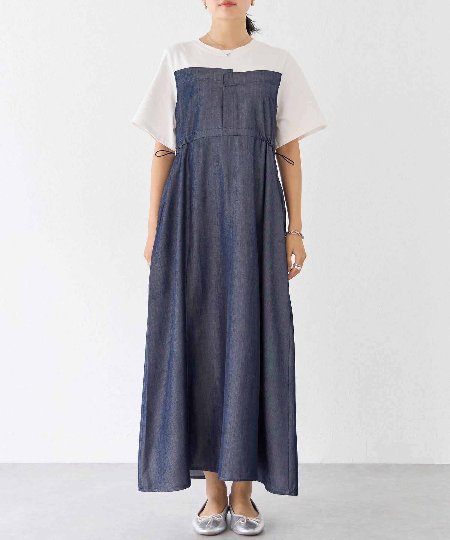 フロント ネイビー model:160cm 着用サイズ:M
