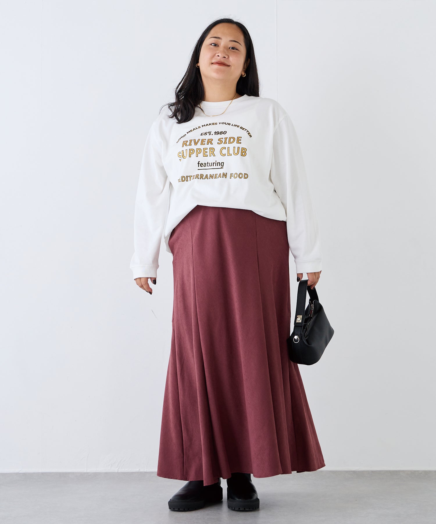 ワイン model:161cm 着用サイズ:3L