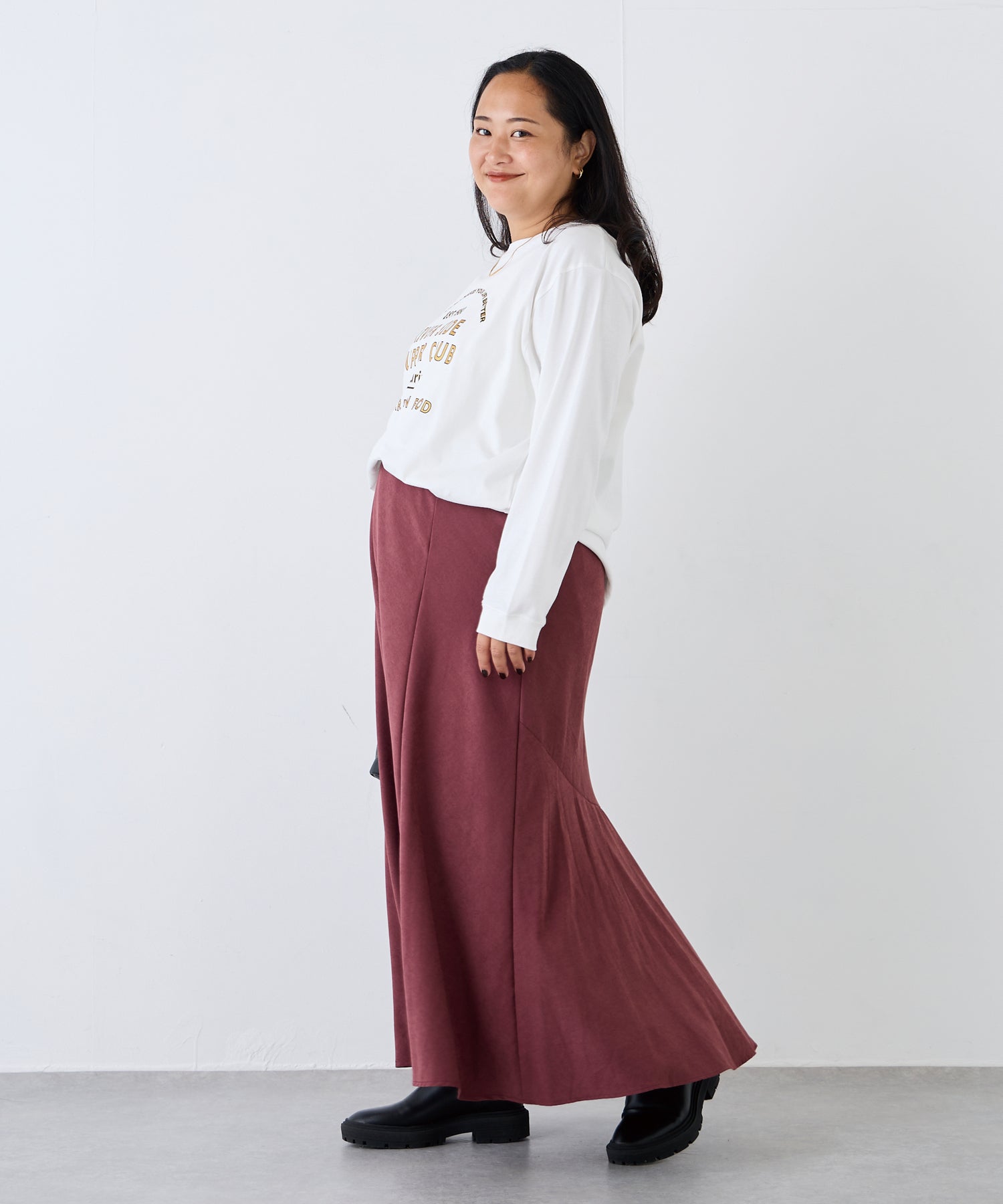 ワイン model:161cm 着用サイズ:3L