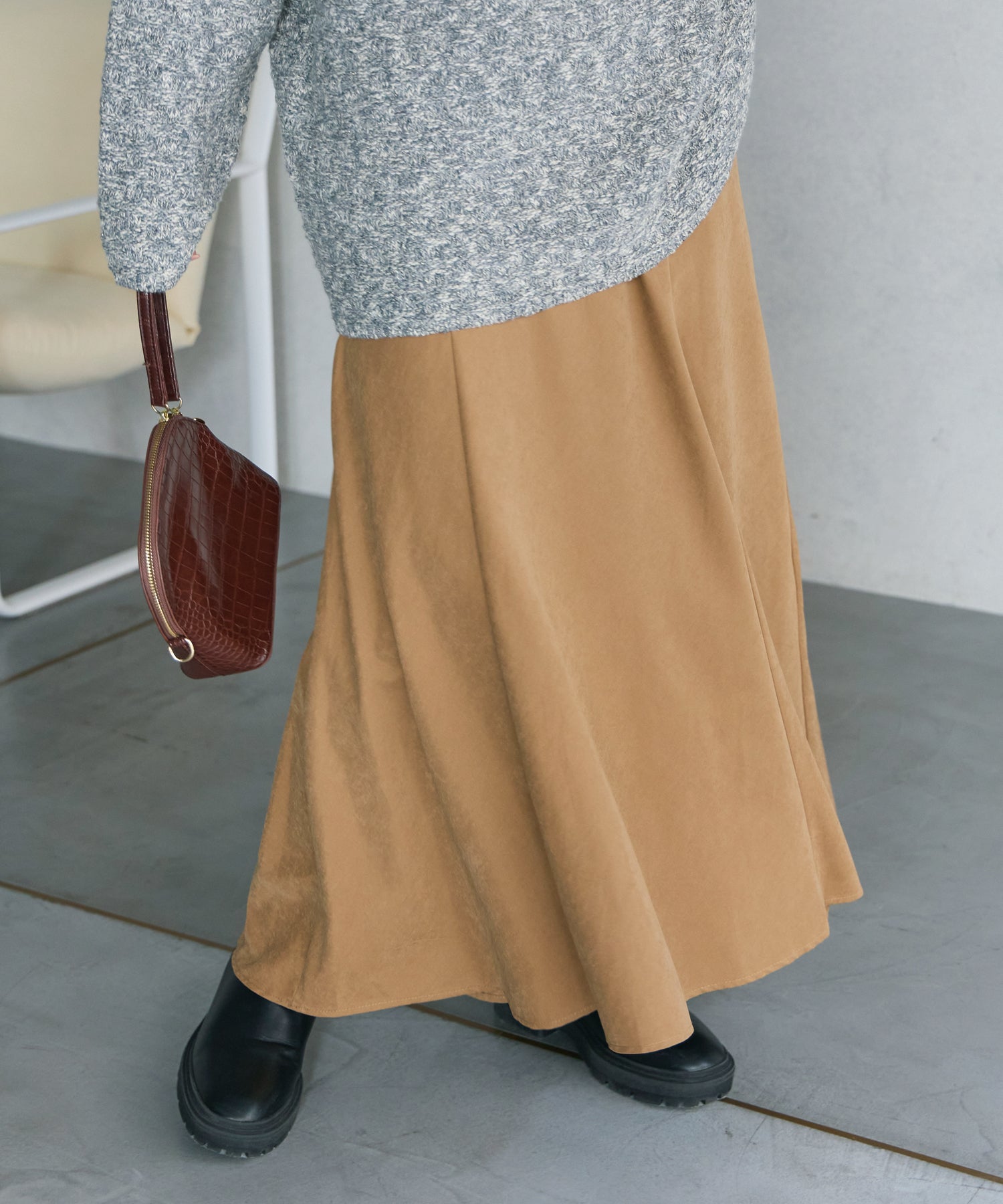 ベージュ model:156cm 着用サイズ:M