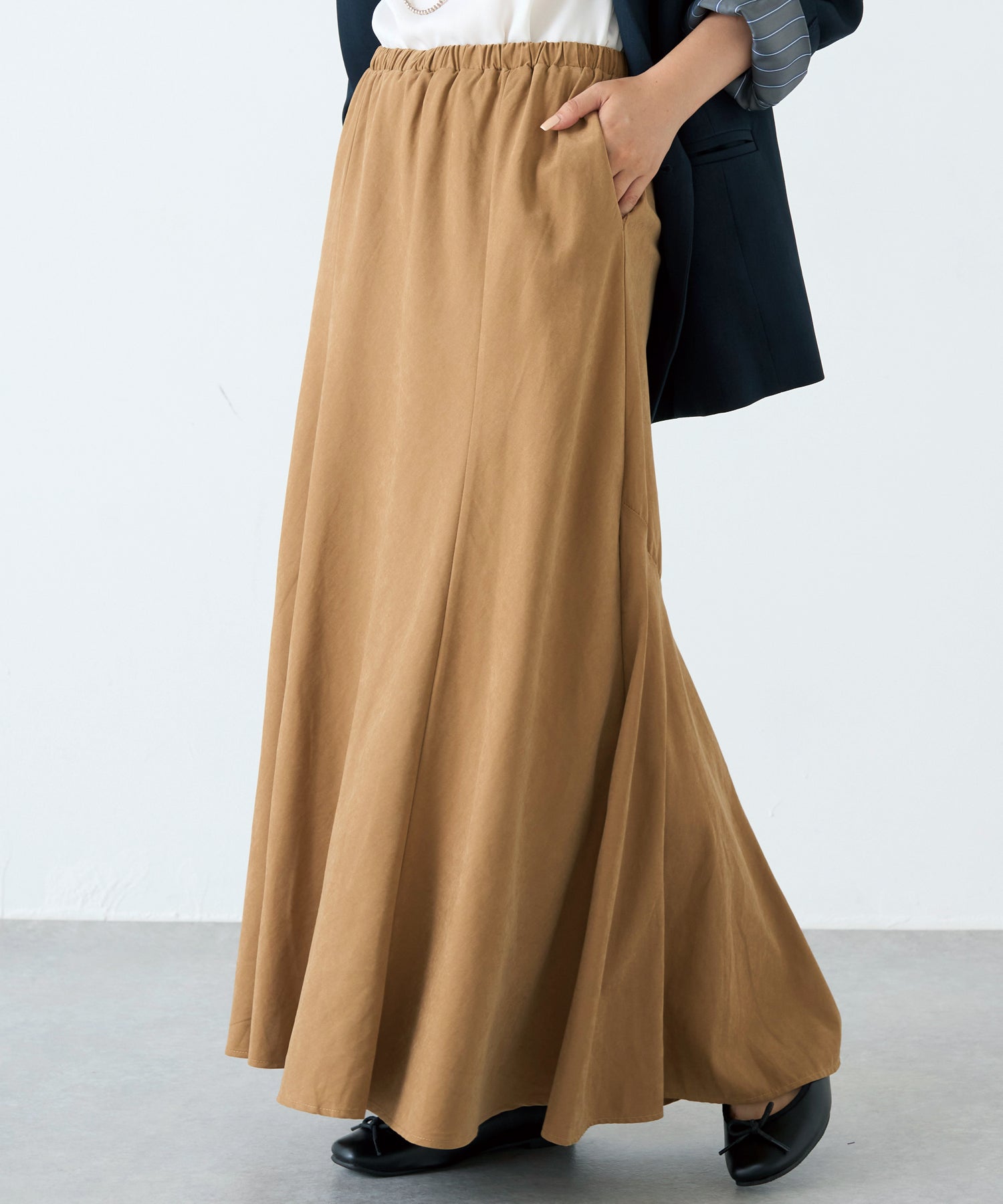 ベージュ model:156cm 着用サイズ:M