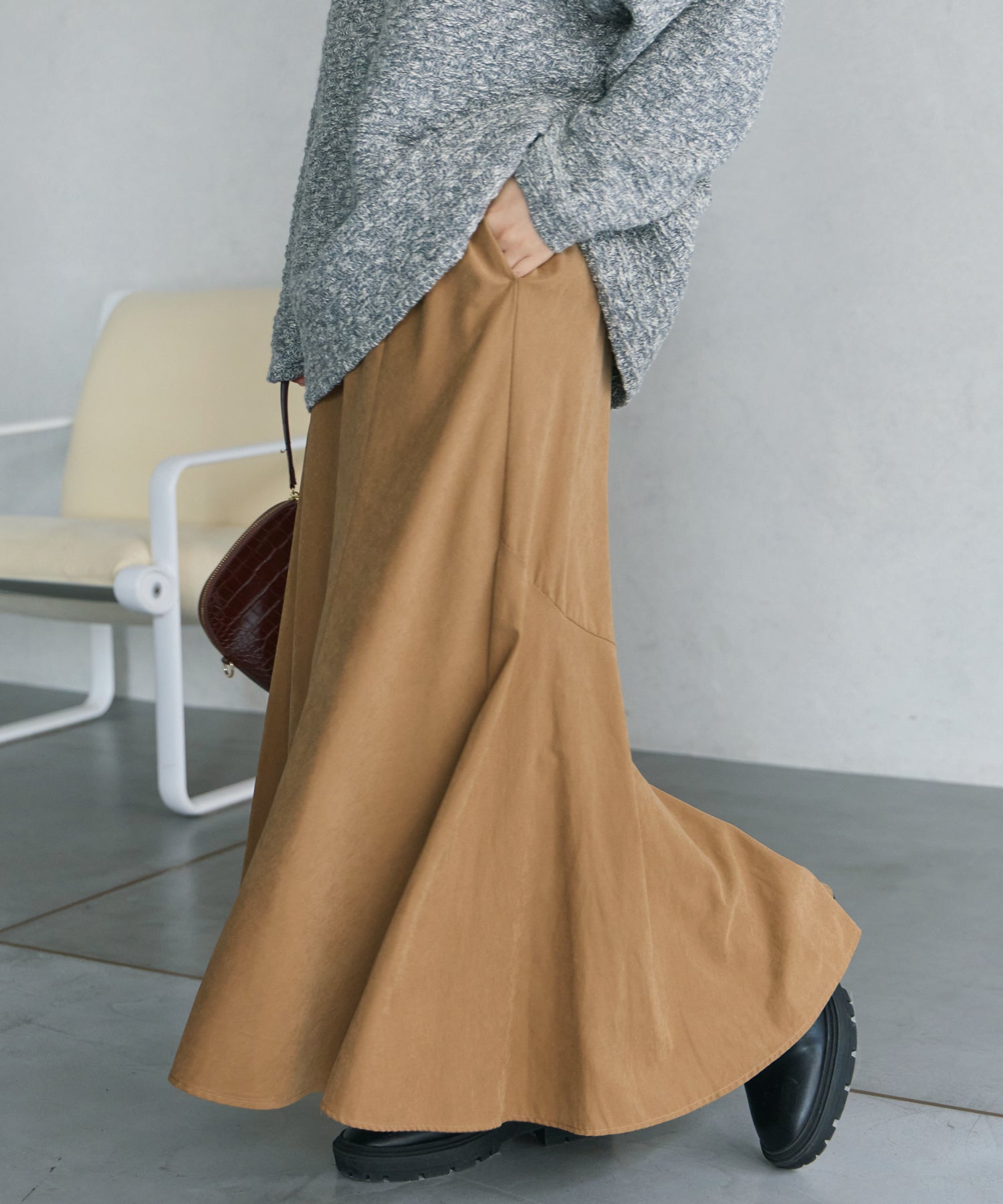 ベージュ model:156cm 着用サイズ:M