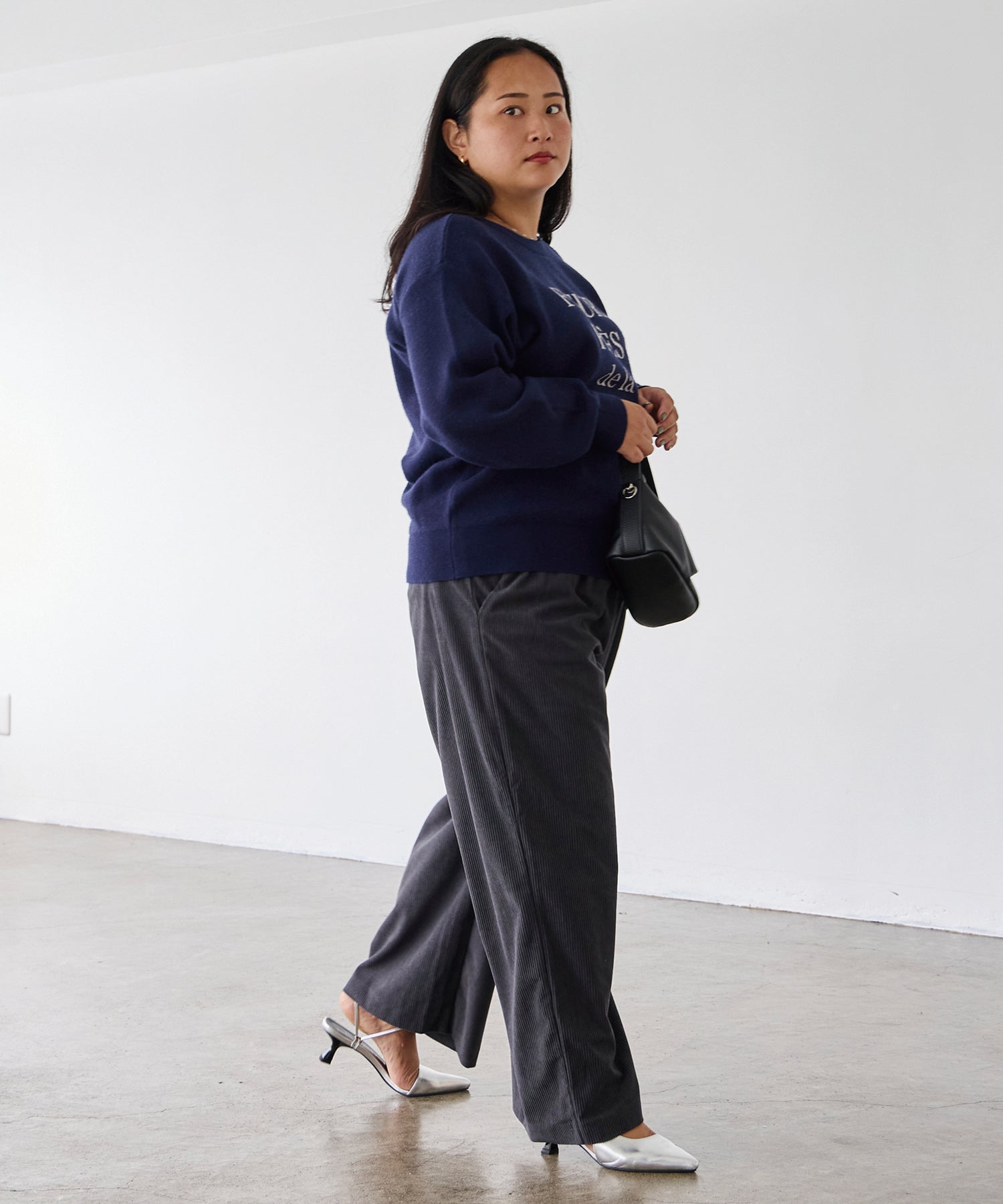 ネイビー model:161cm 着用サイズ:3L