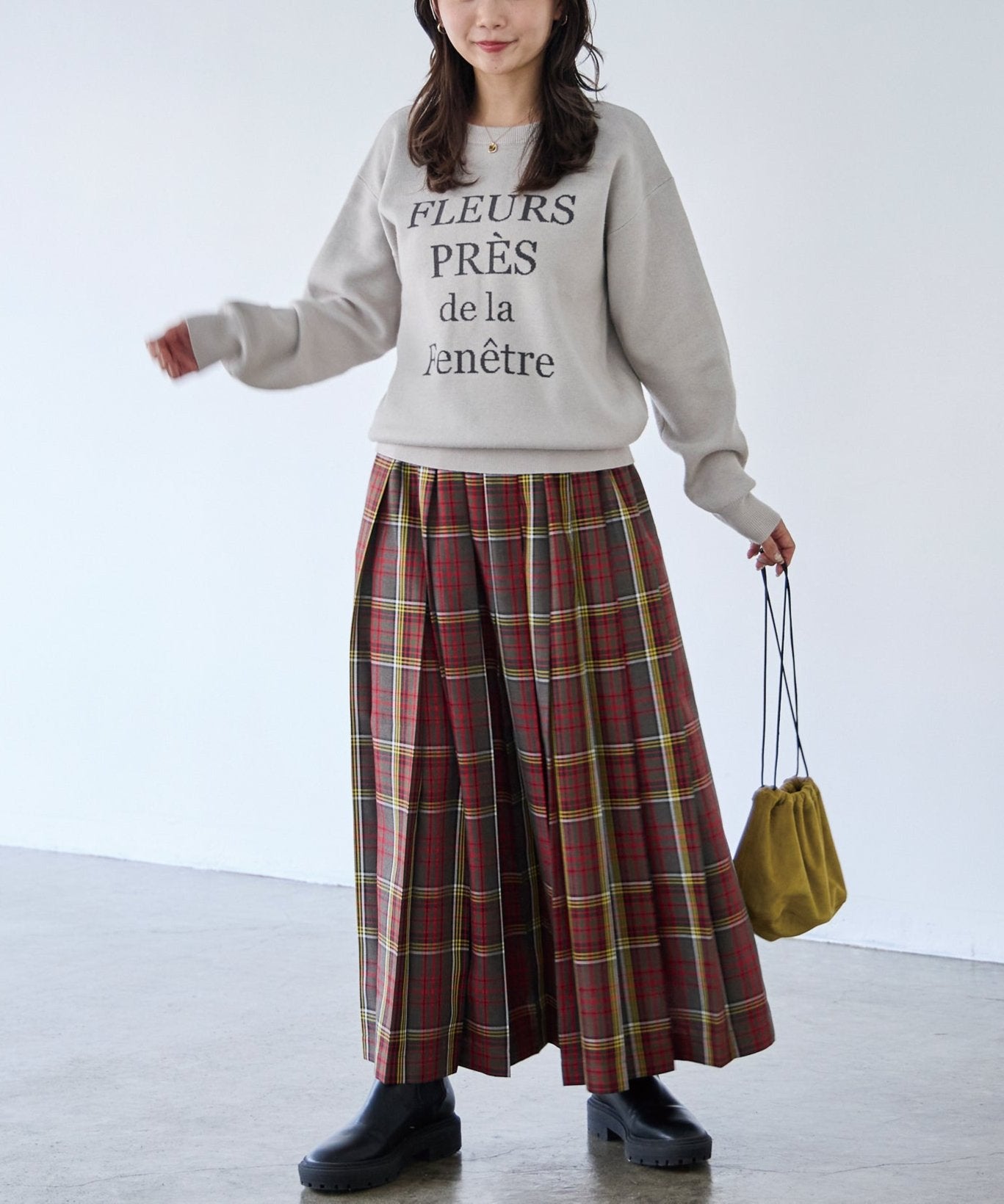 ライトグレー model:156cm 着用サイズ:M
