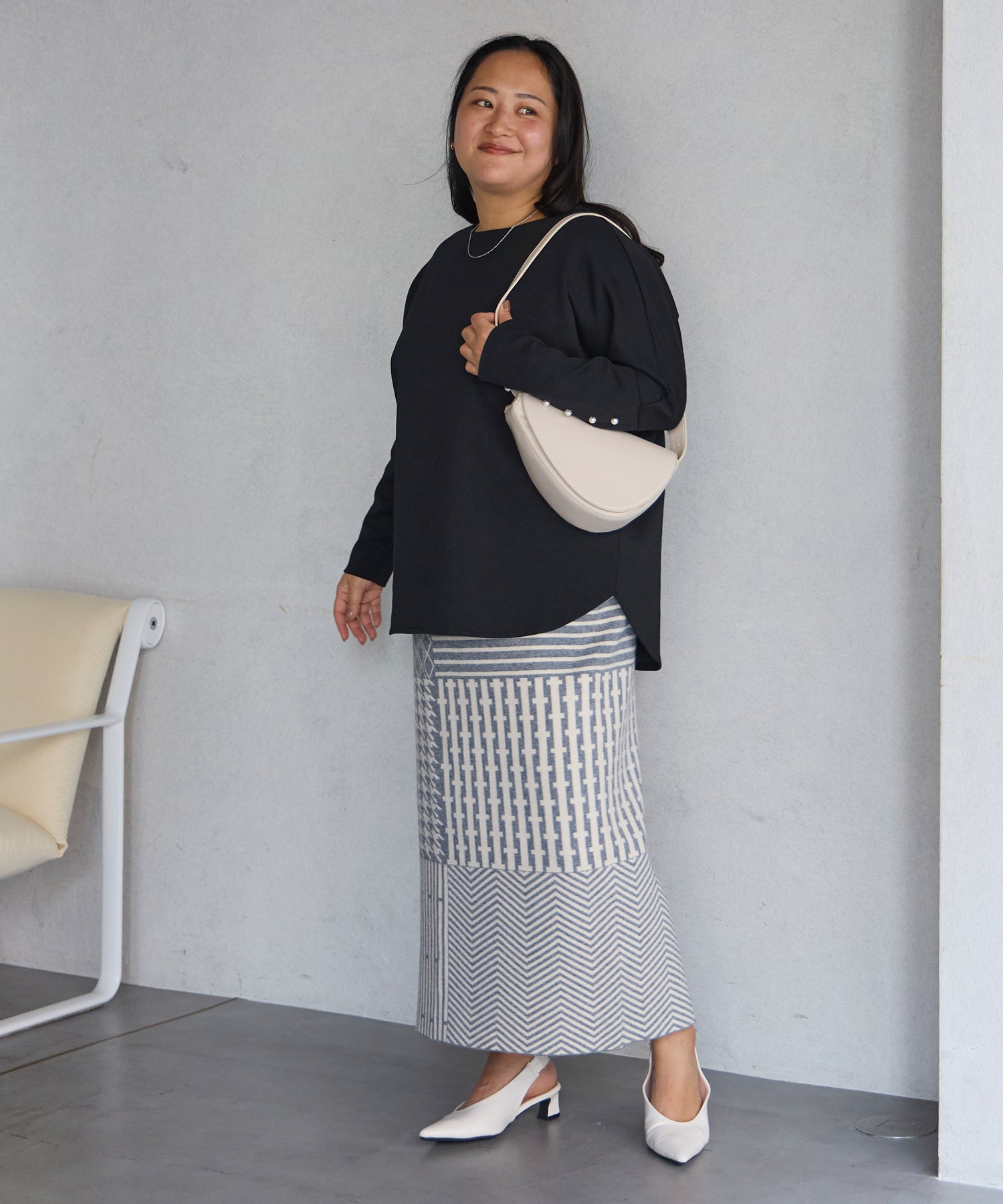グレー model:161cm 着用サイズ:3L