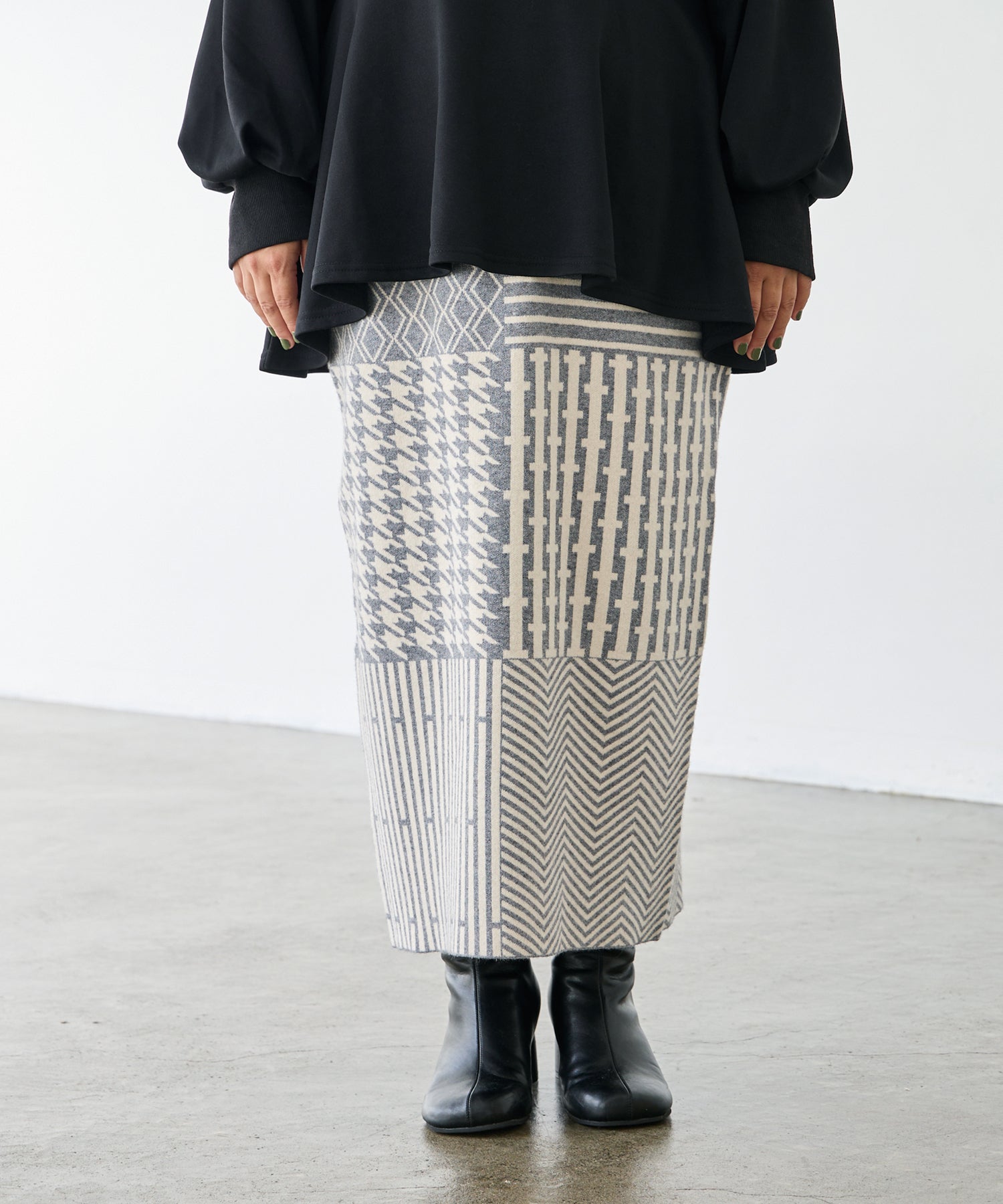 フロント グレー model:161cm 着用サイズ:3L