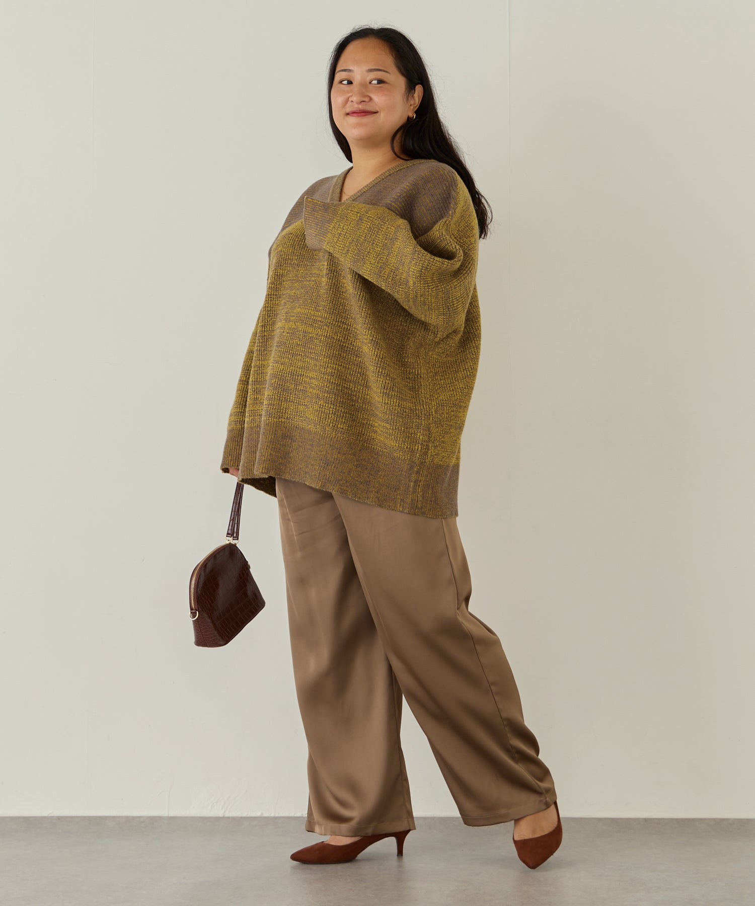 マスタード model:161cm 着用サイズ:3L