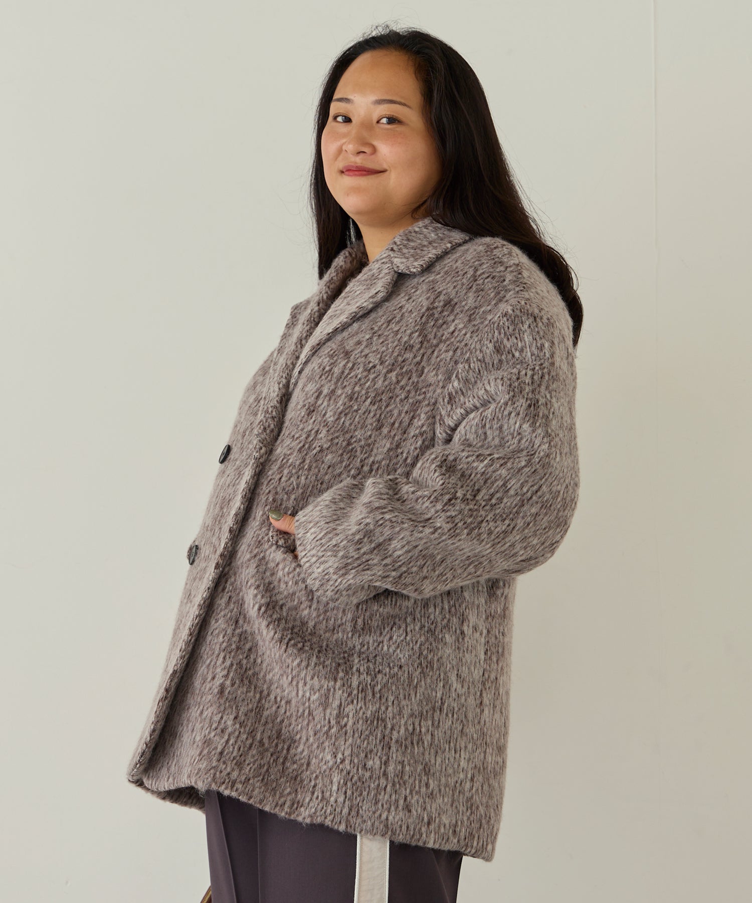 ブラウン model:161cm 着用サイズ:3L