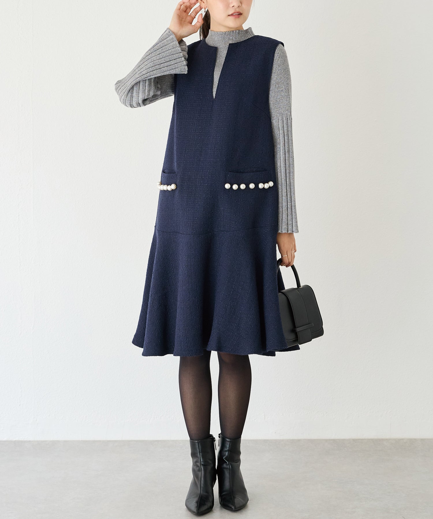 ネイビー model:160cm 着用サイズ:M
