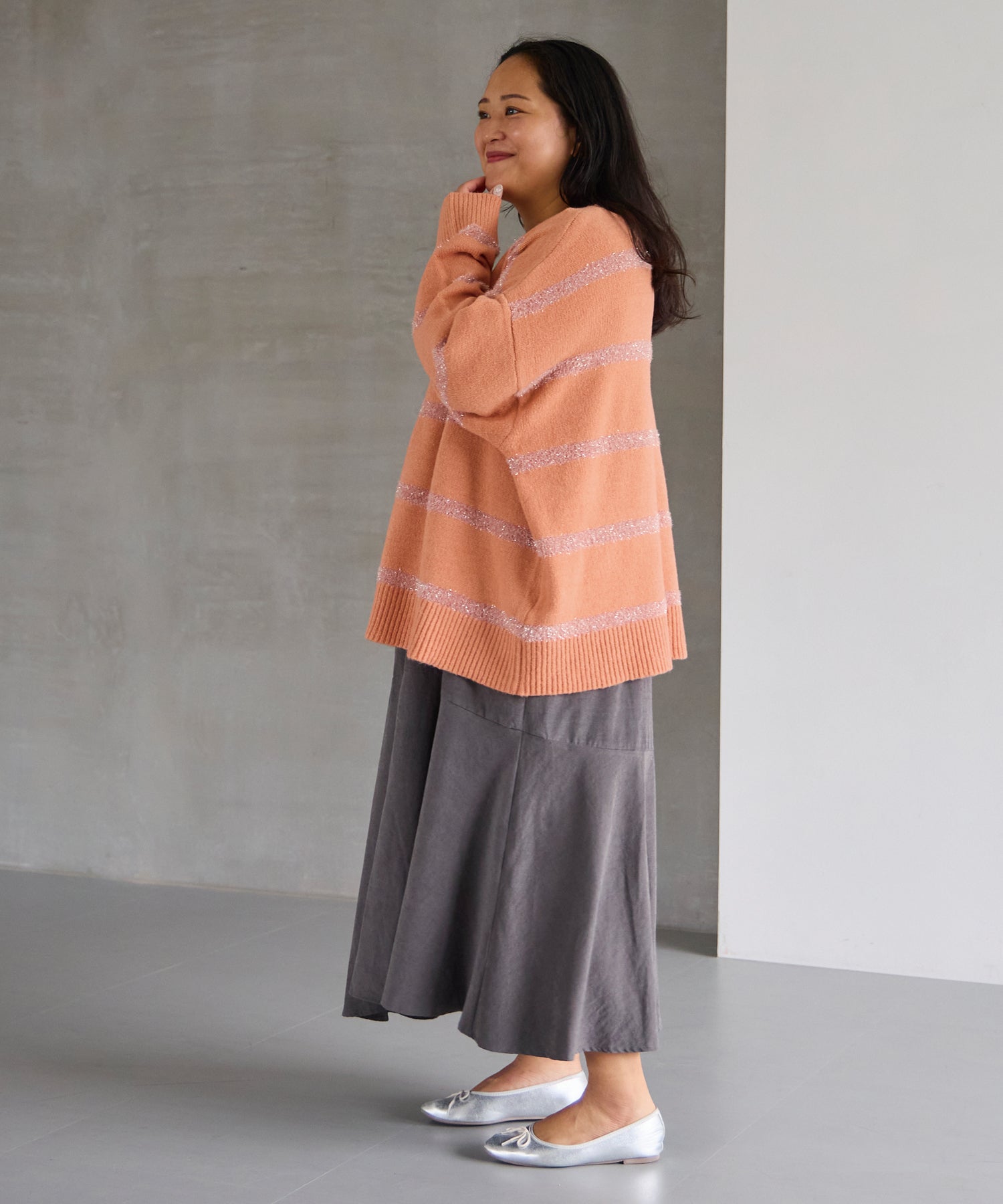 ピンク model:161cm 着用サイズ:3L