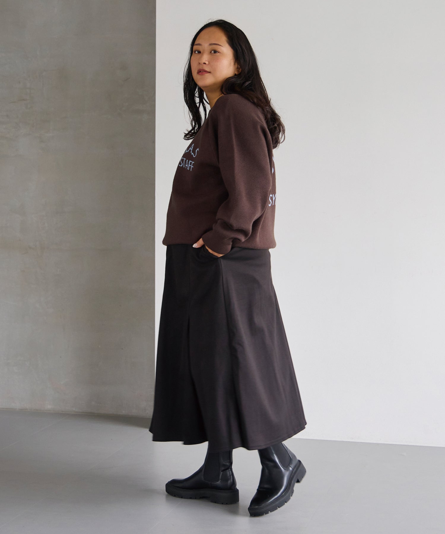 ブラック model:161cm 着用サイズ:3L