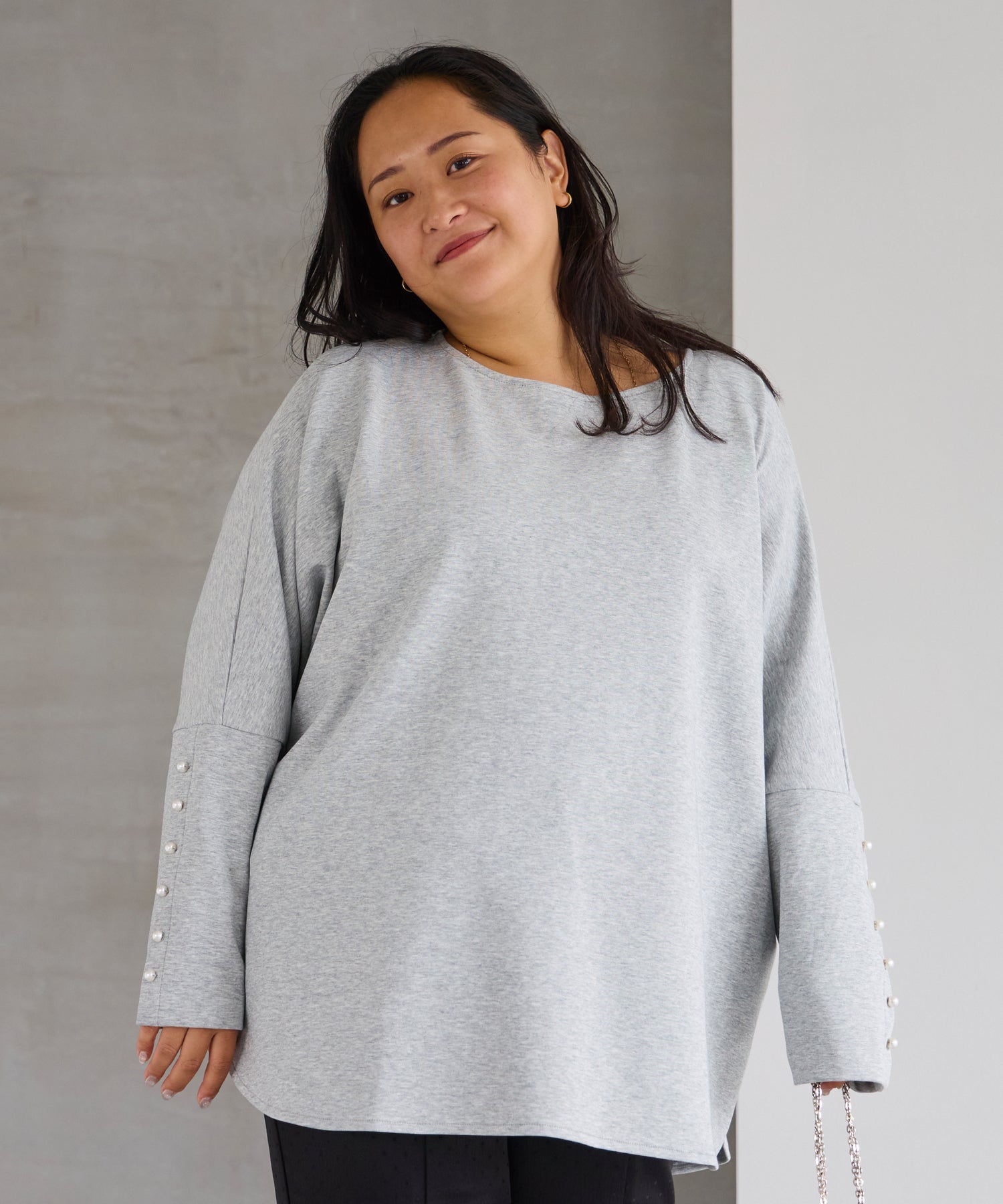 グレー model:161cm 着用サイズ:3L