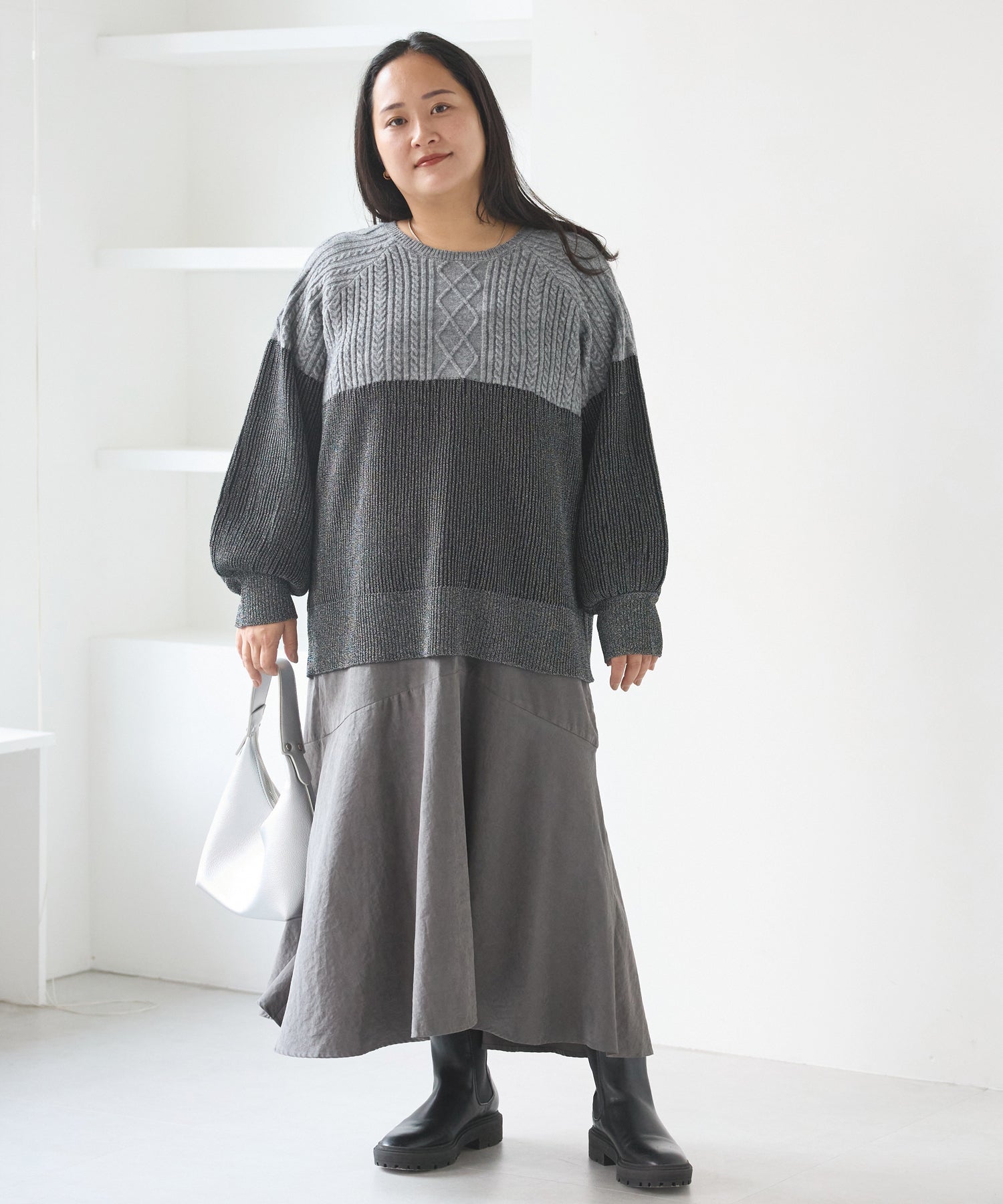 ブラック model:161cm 着用サイズ:3L
