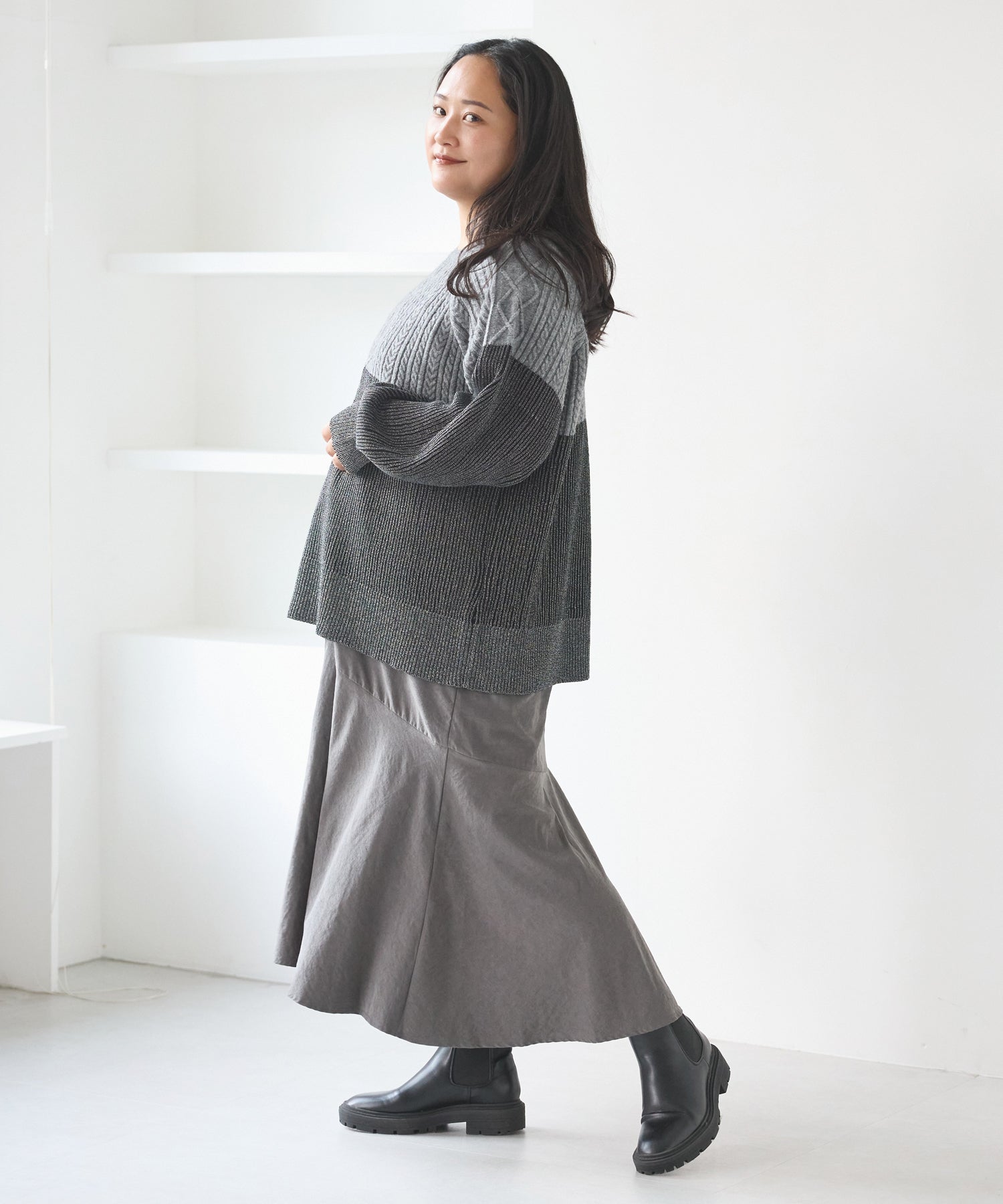ブラック model:161cm 着用サイズ:3L