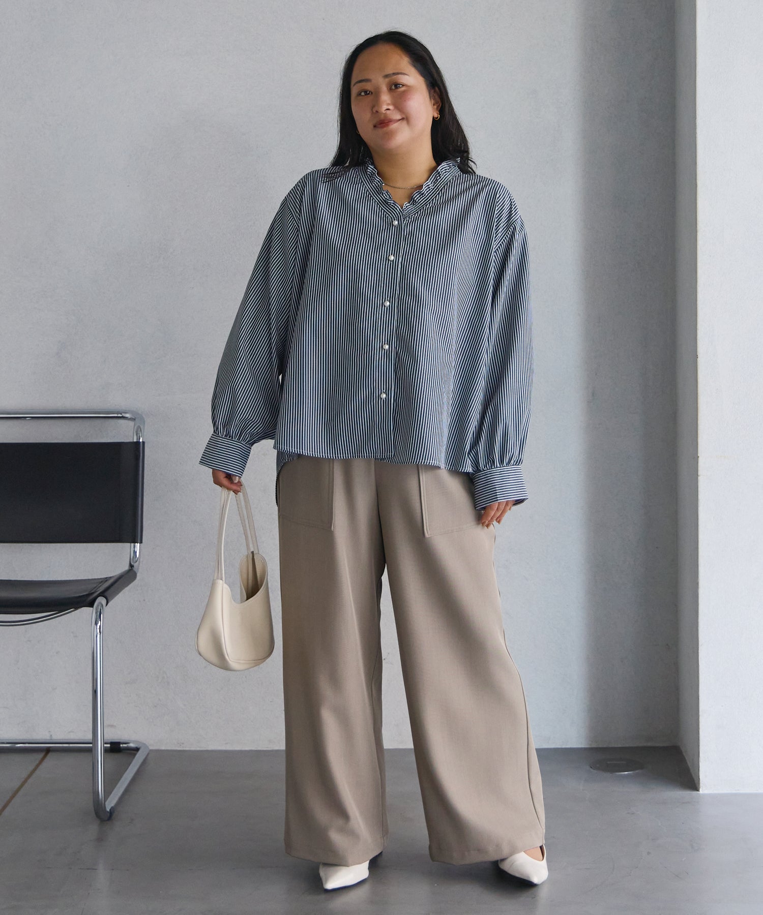 ブラックストライプ model:161cm 着用サイズ:3L