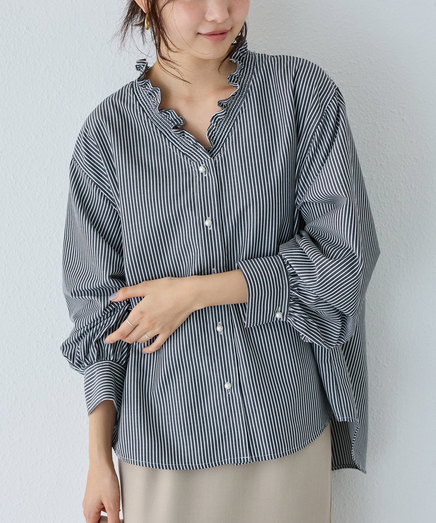 ブラックストライプ model:160cm 着用サイズ:M