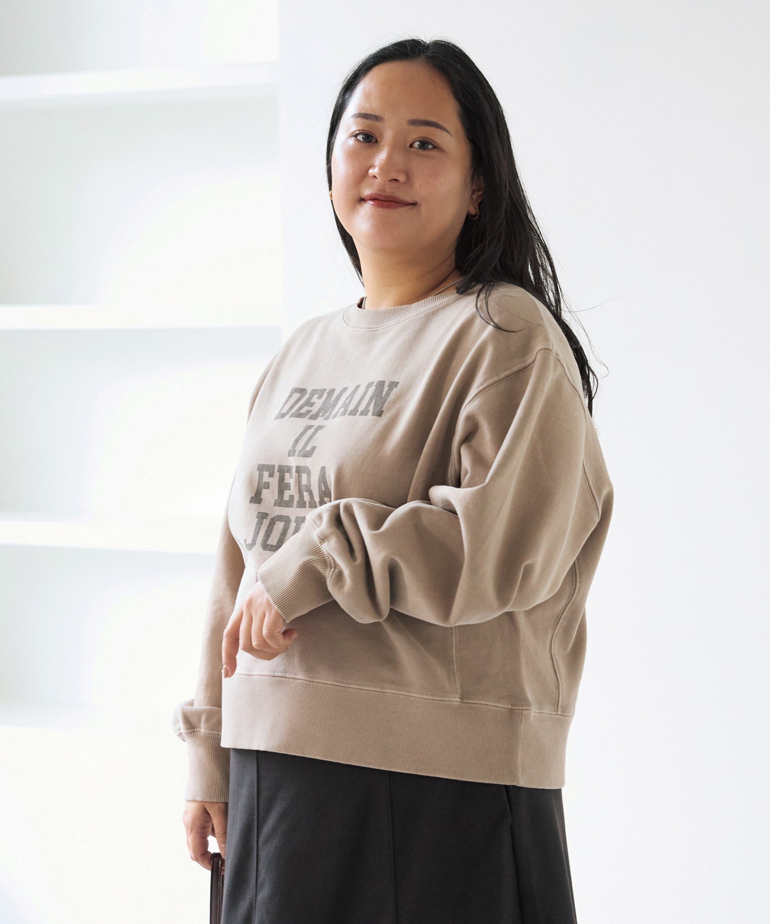 ベージュ model:161cm 着用サイズ:3L