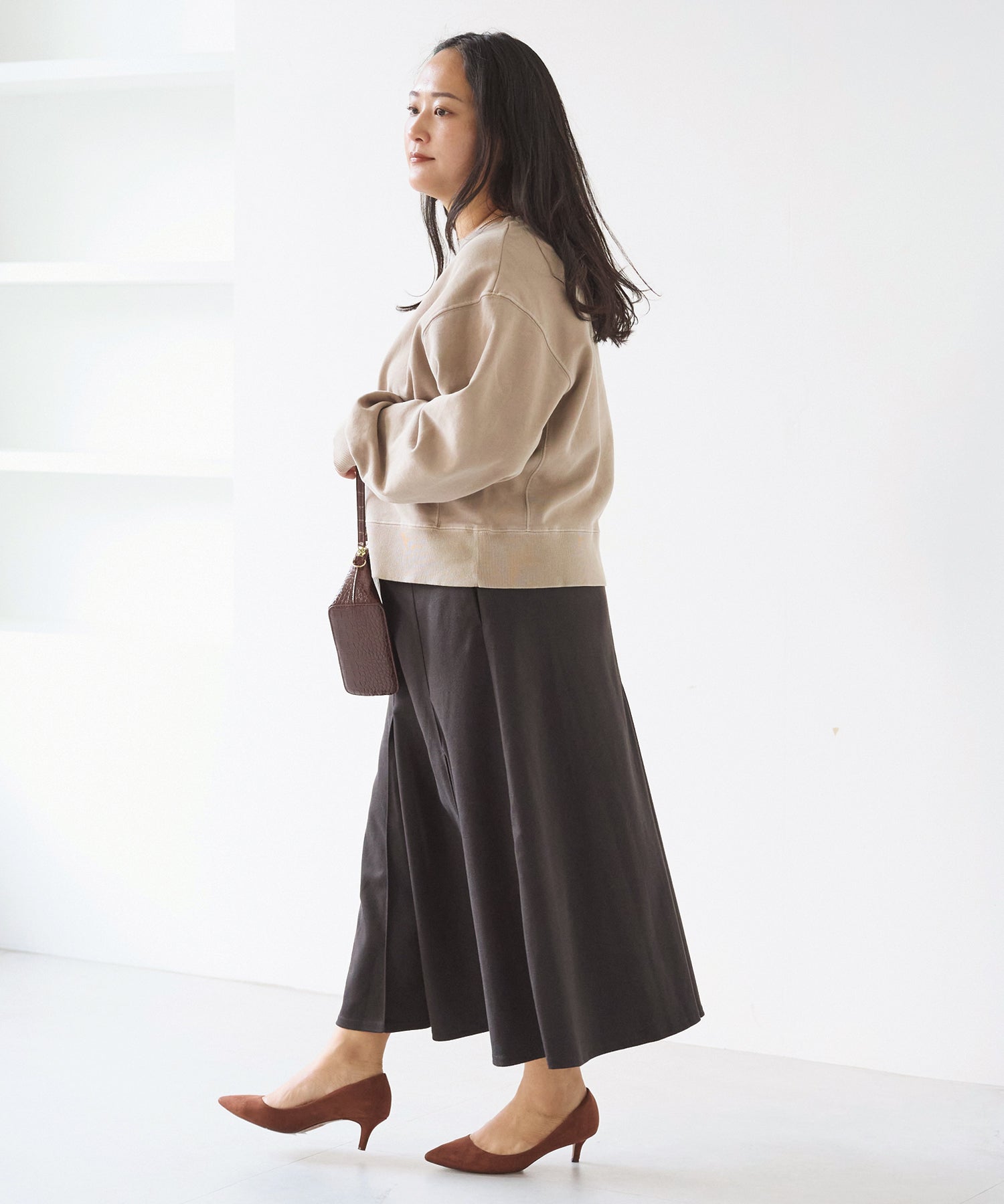 ベージュ model:161cm 着用サイズ:3L