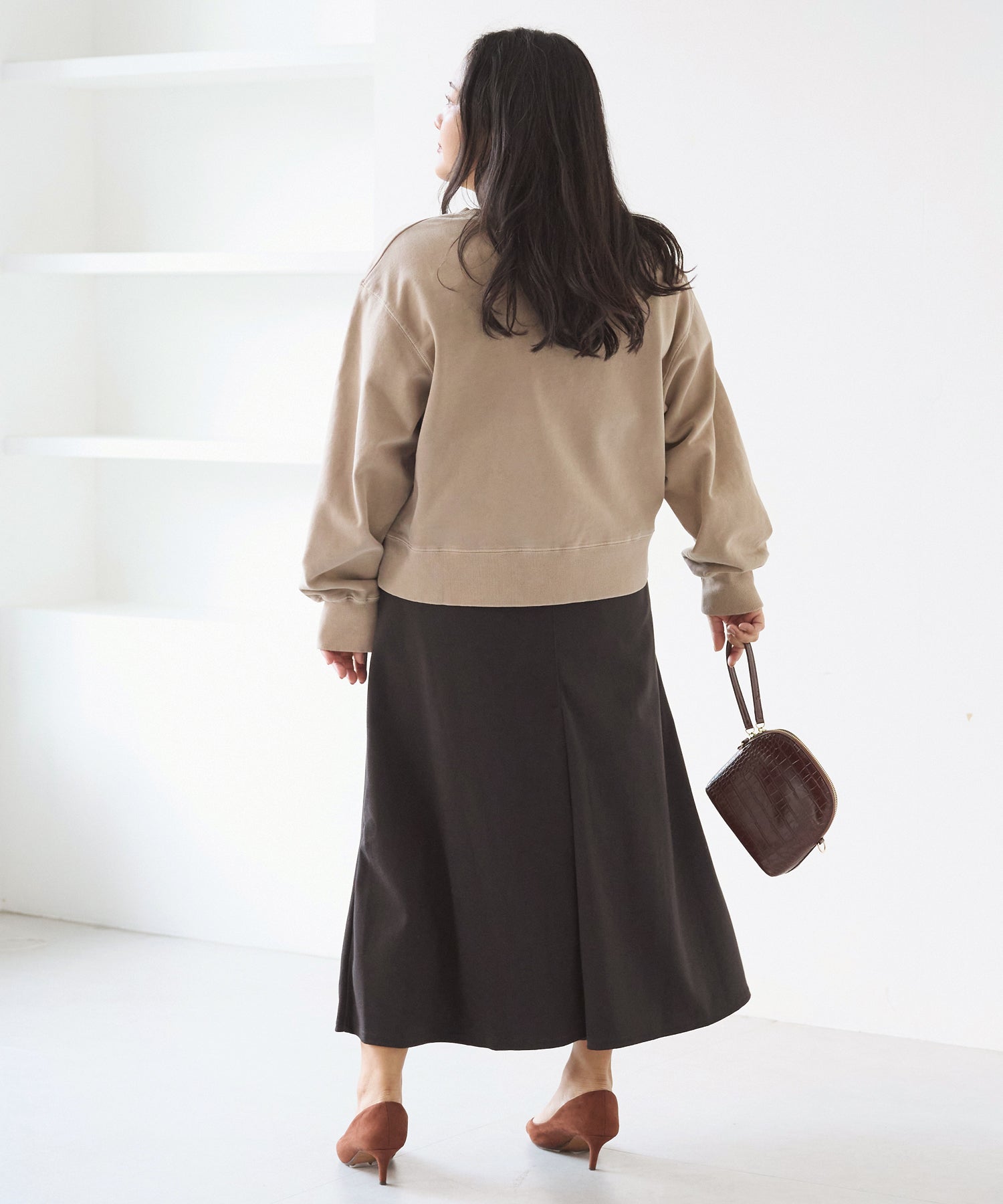 ベージュ model:161cm 着用サイズ:3L