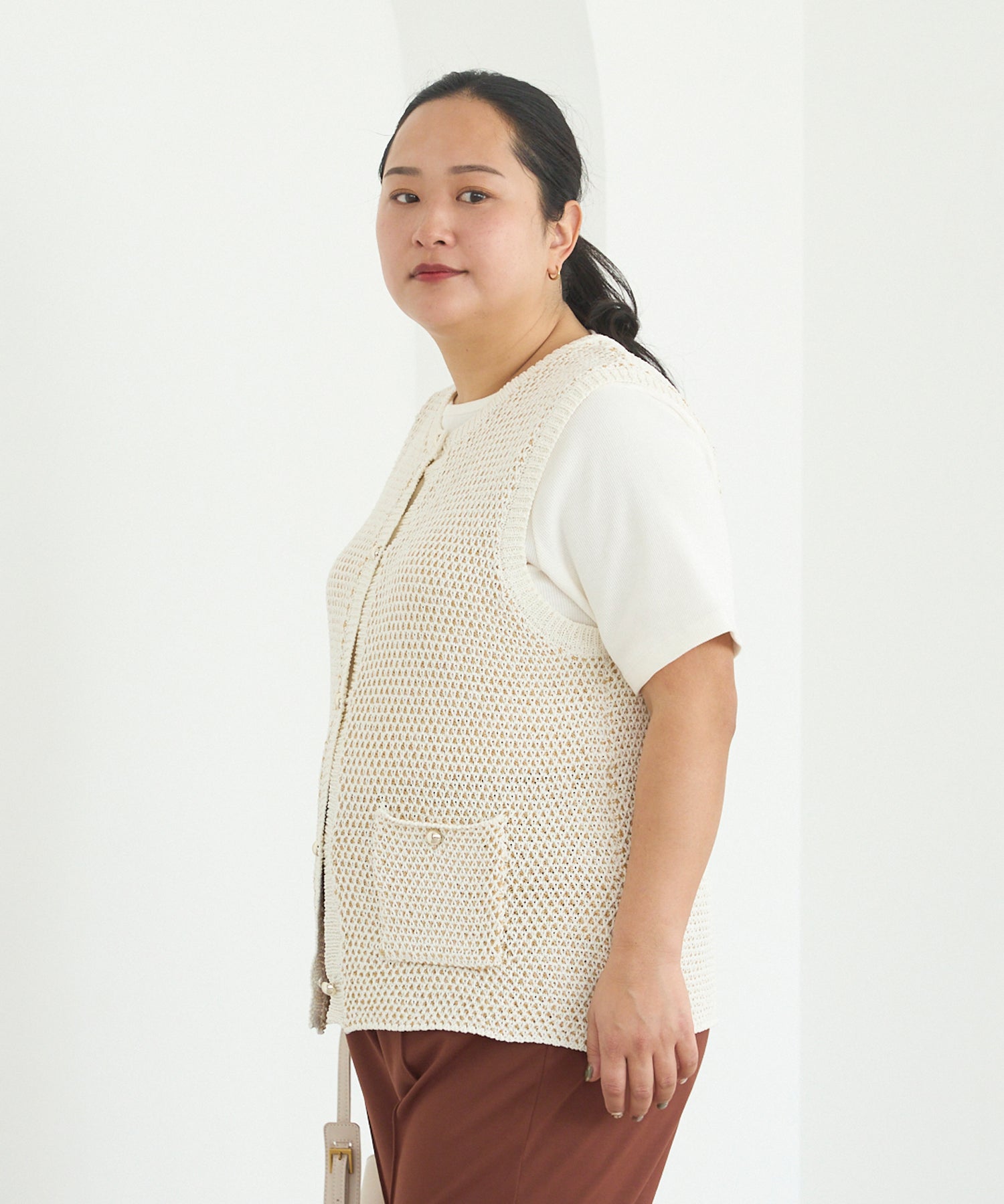 アイボリー model:161cm 着用サイズ:3L