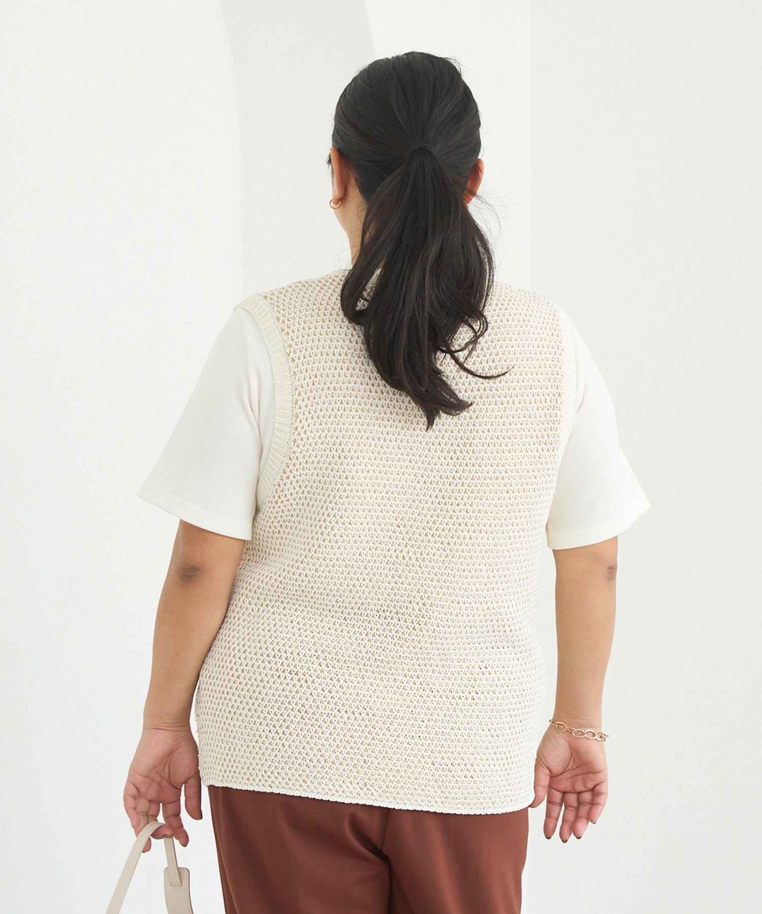 アイボリー model:161cm 着用サイズ:3L