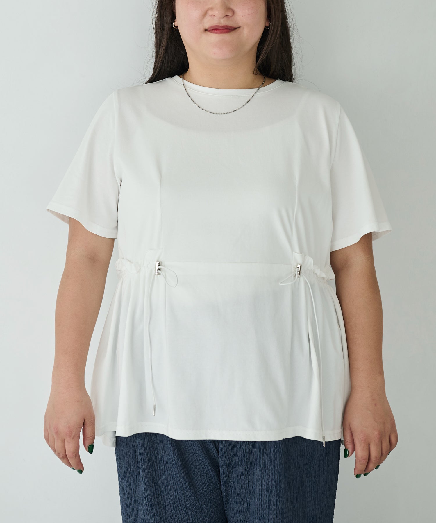 フロント オフホワイト model:161cm 着用サイズ:3L