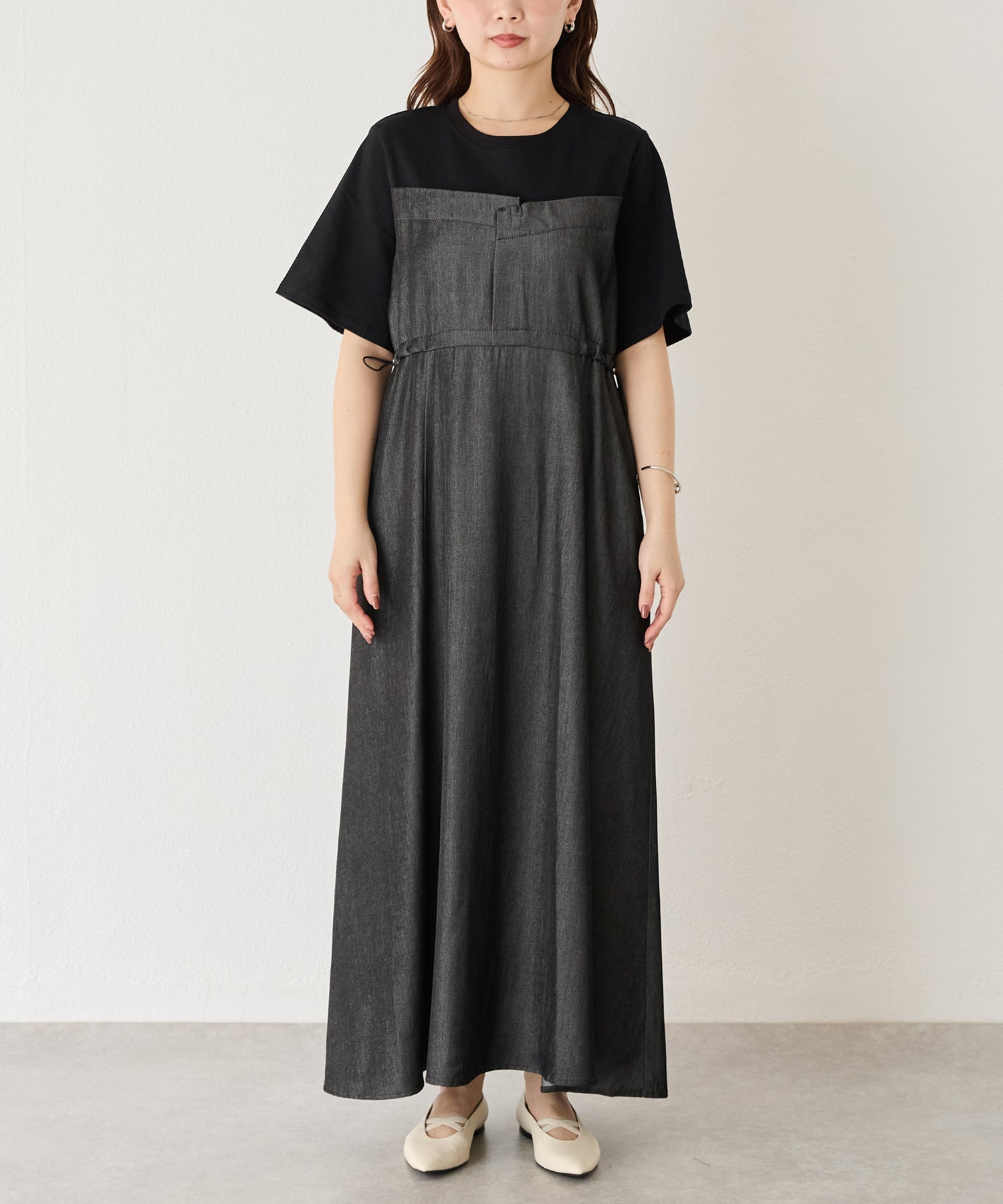 フロント ブラック model:156cm 着用サイズ:M