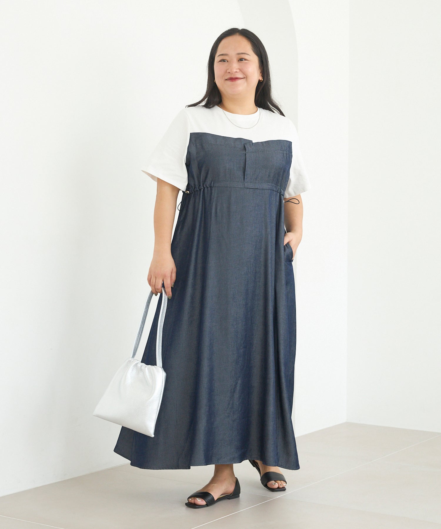 ネイビー model:161cm 着用サイズ:3L