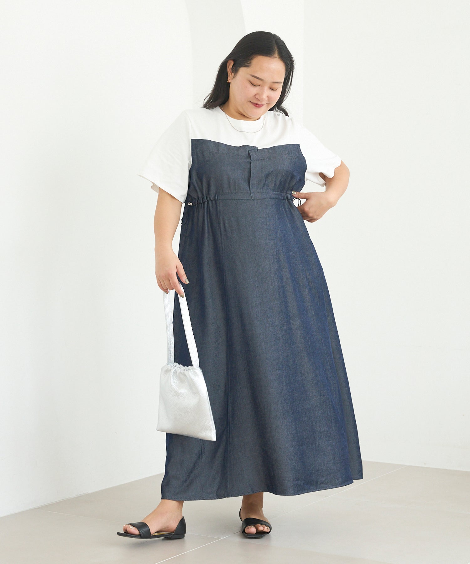 ネイビー model:161cm 着用サイズ:3L