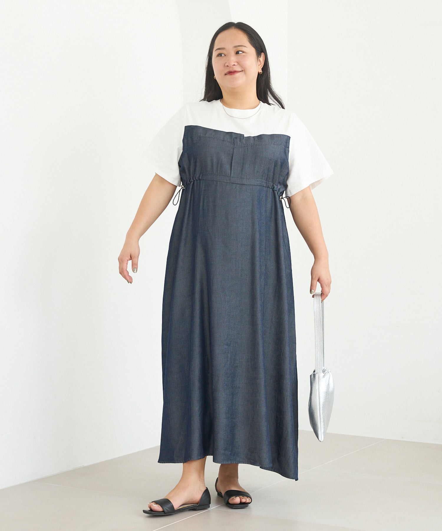 ネイビー model:161cm 着用サイズ:3L
