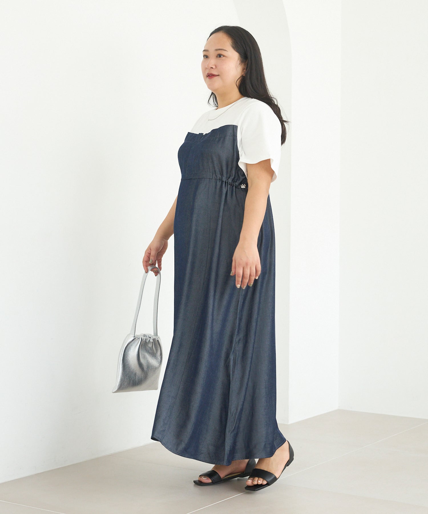 ネイビー model:161cm 着用サイズ:3L