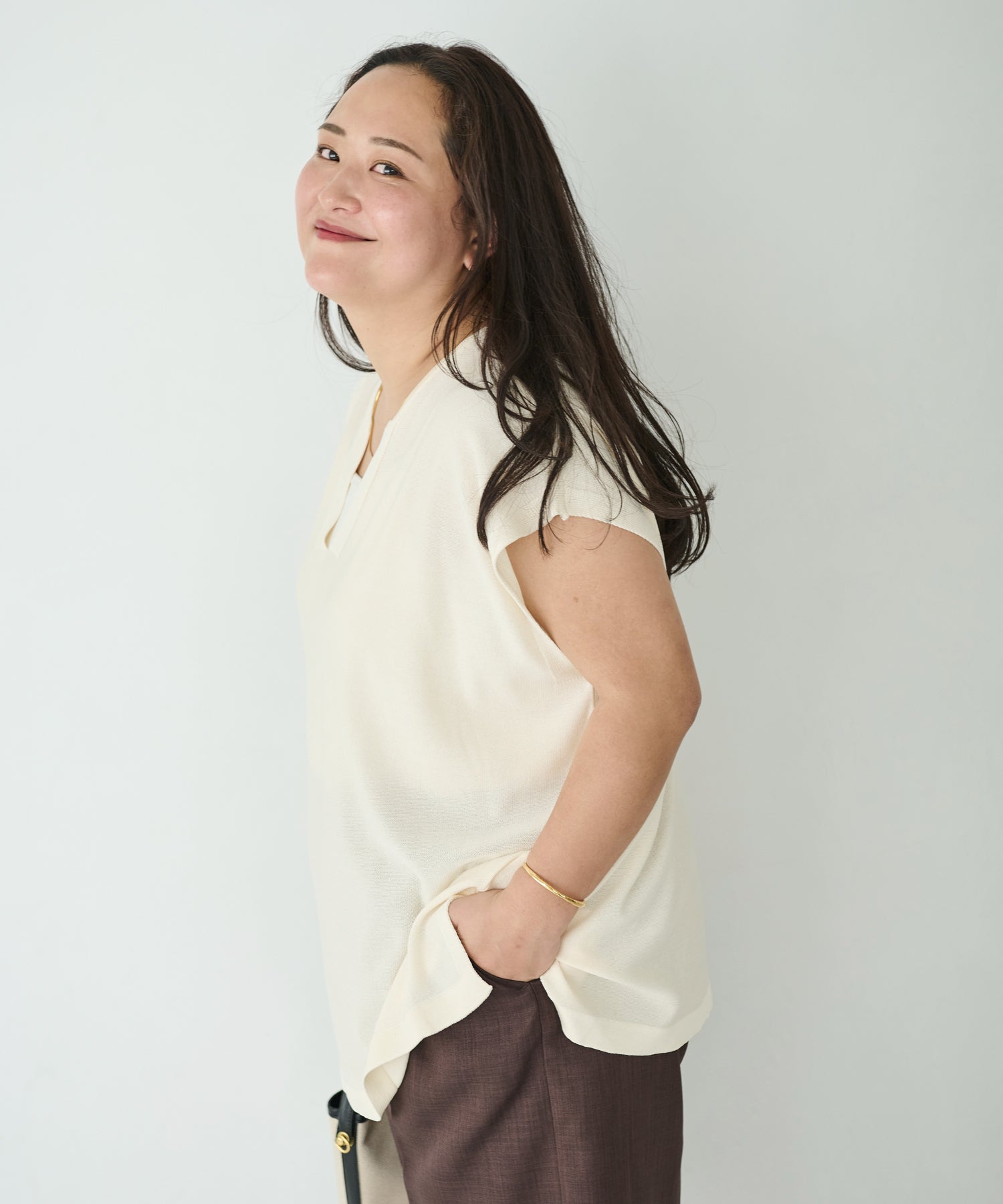 オフホワイト model:161cm 着用サイズ:3L