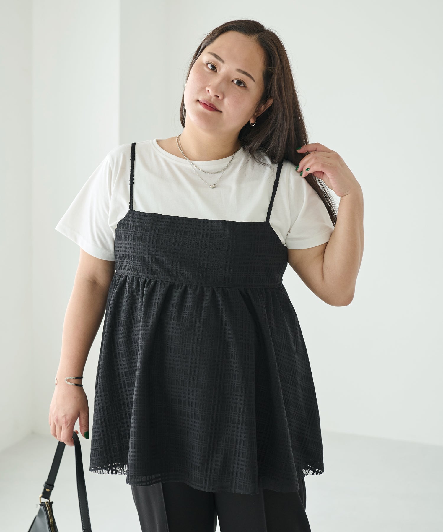 ブラック model:161cm 着用サイズ:3L