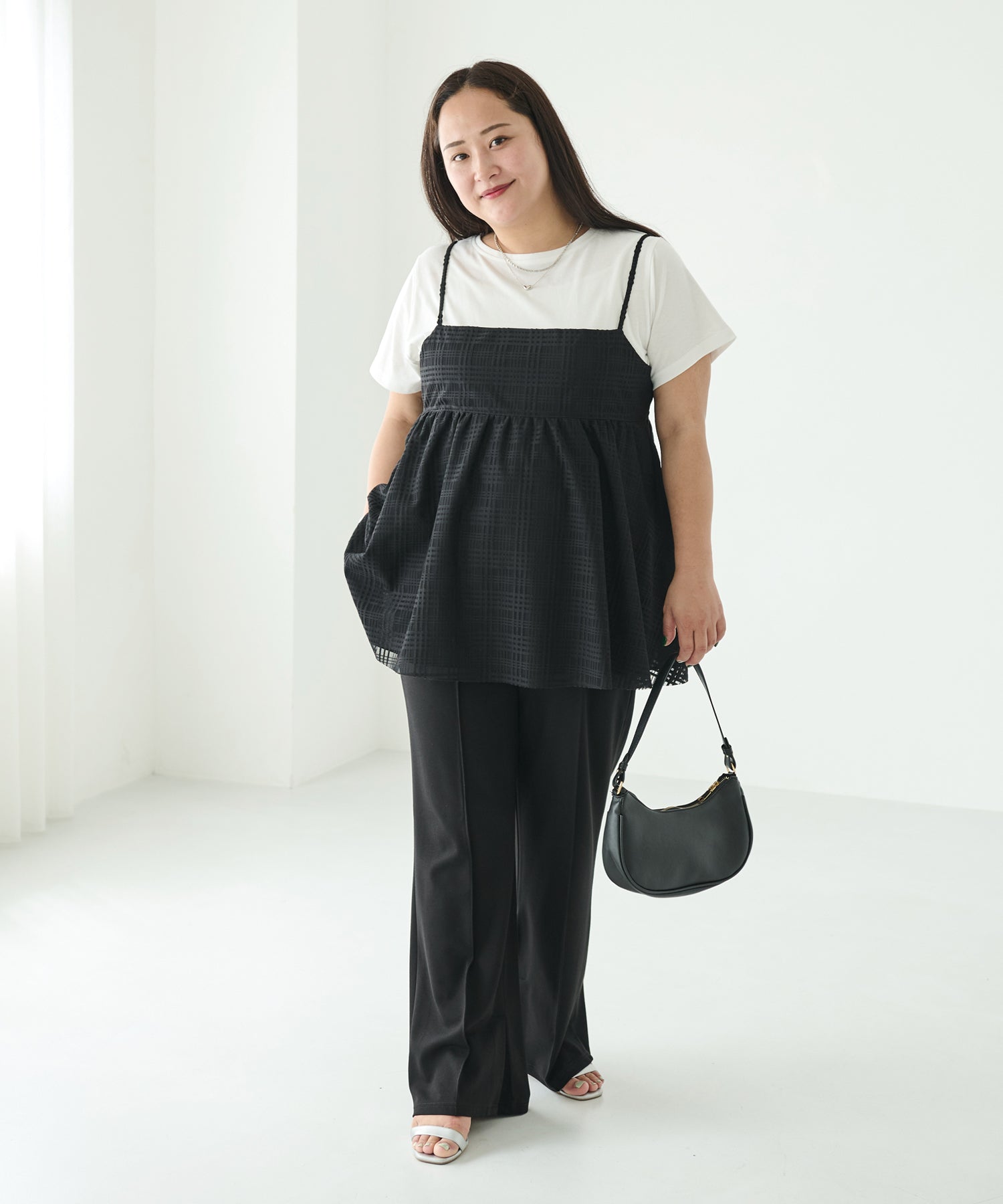 ブラック model:161cm 着用サイズ:3L