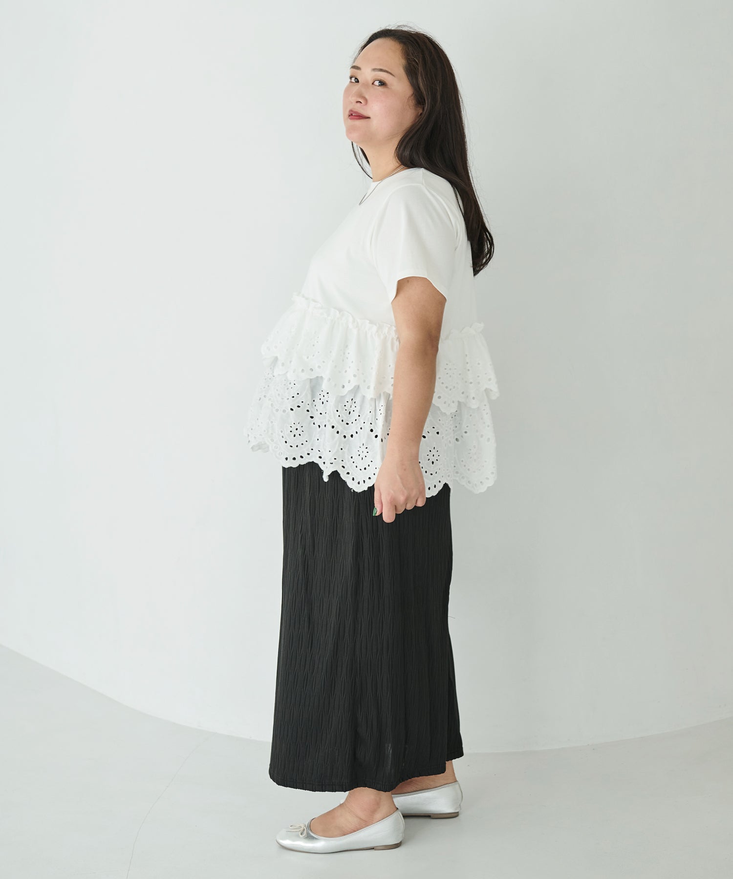 オフホワイト model:161cm 着用サイズ:3L
