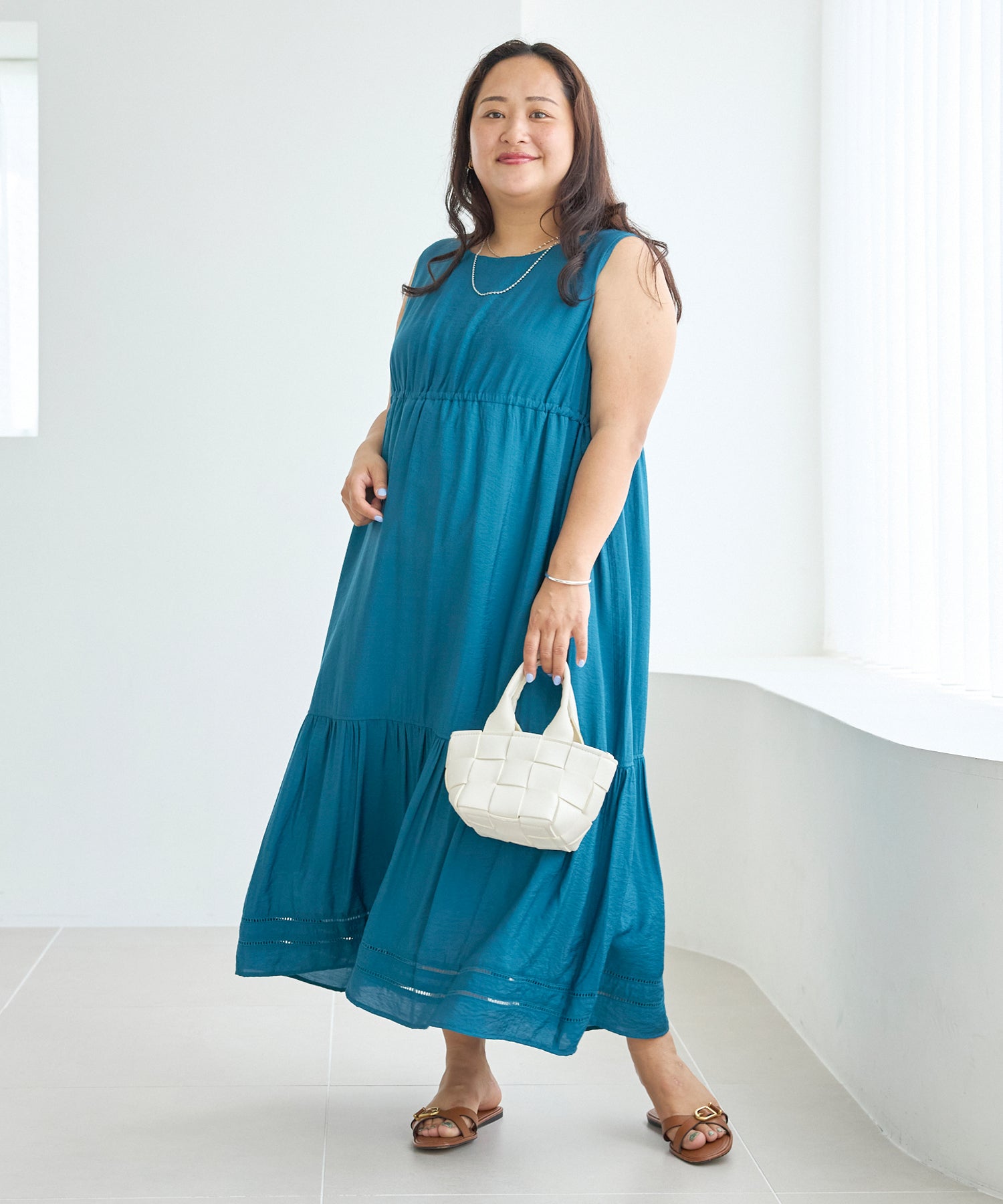 ブルー model:161cm 着用サイズ:3L