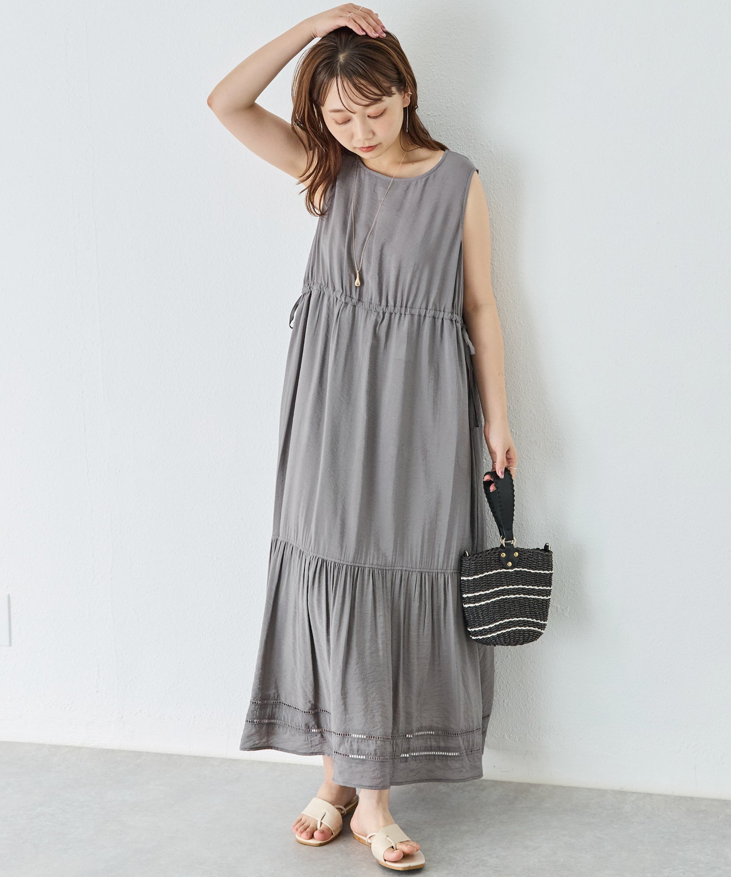 チャコールグレー model:156cm 着用サイズ:M