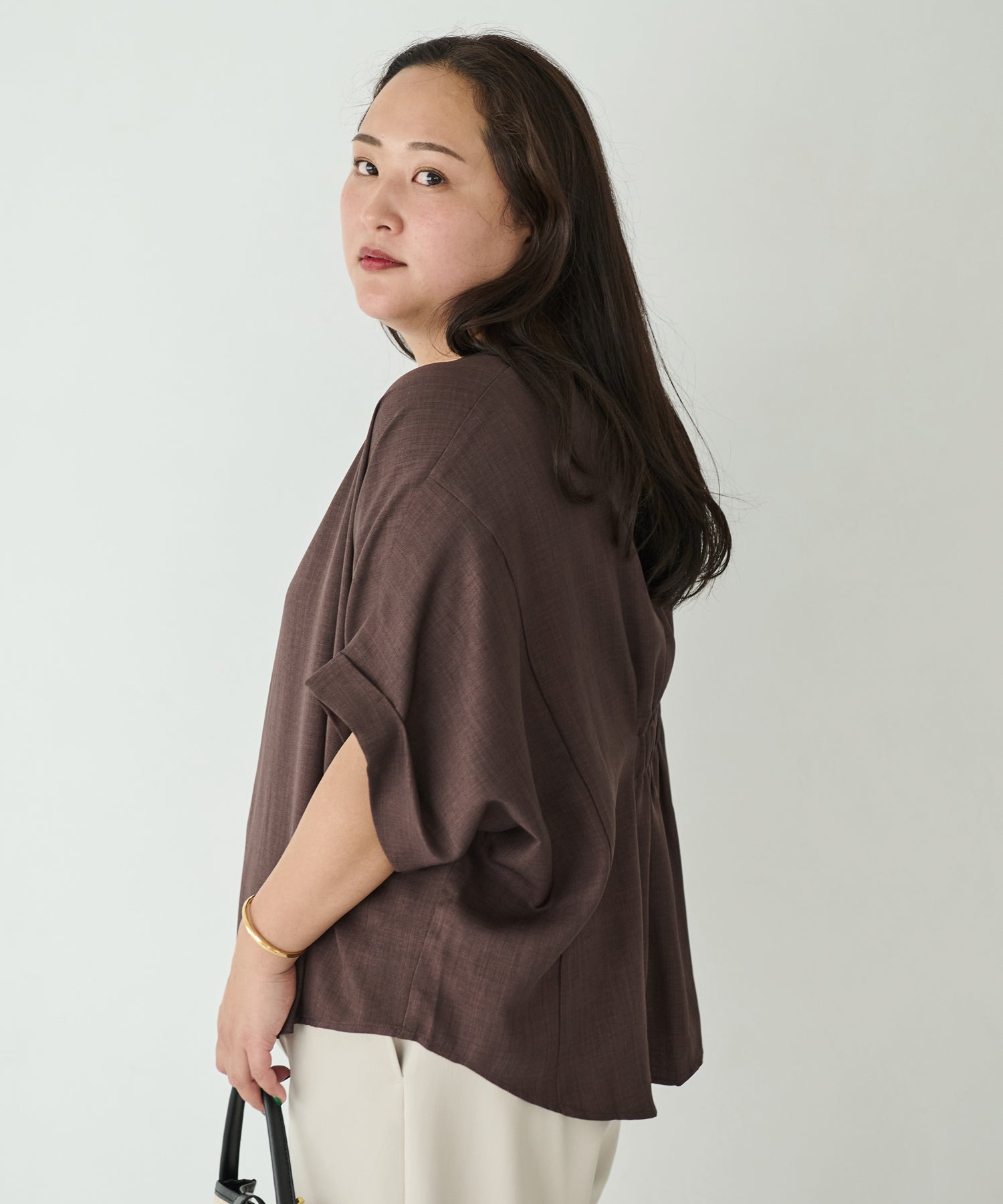 ブラウン model:161cm 着用サイズ:3L