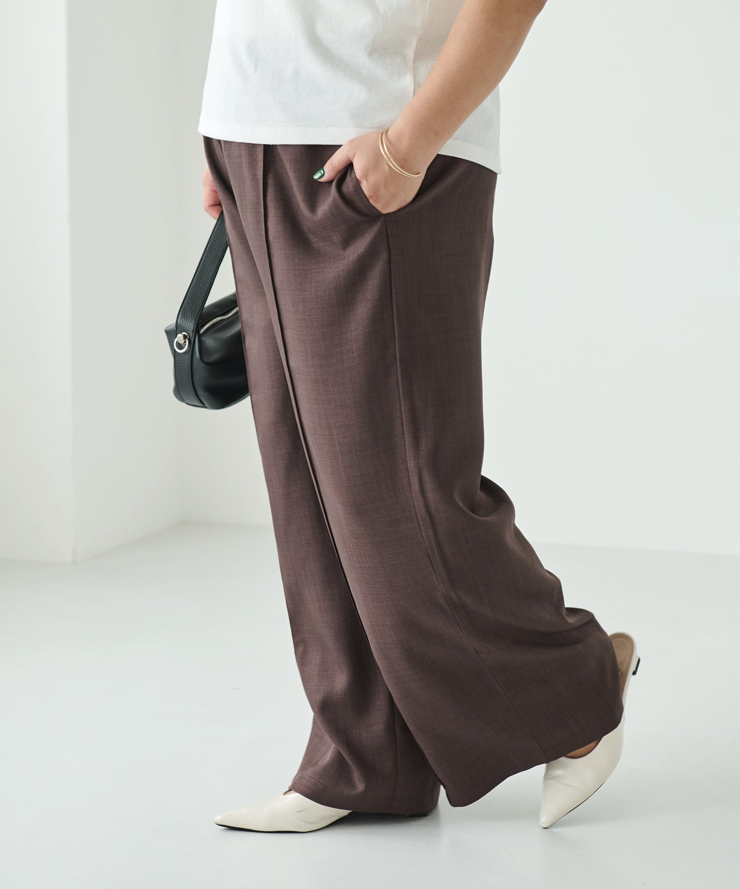 ブラウン model:161cm 着用サイズ:3L