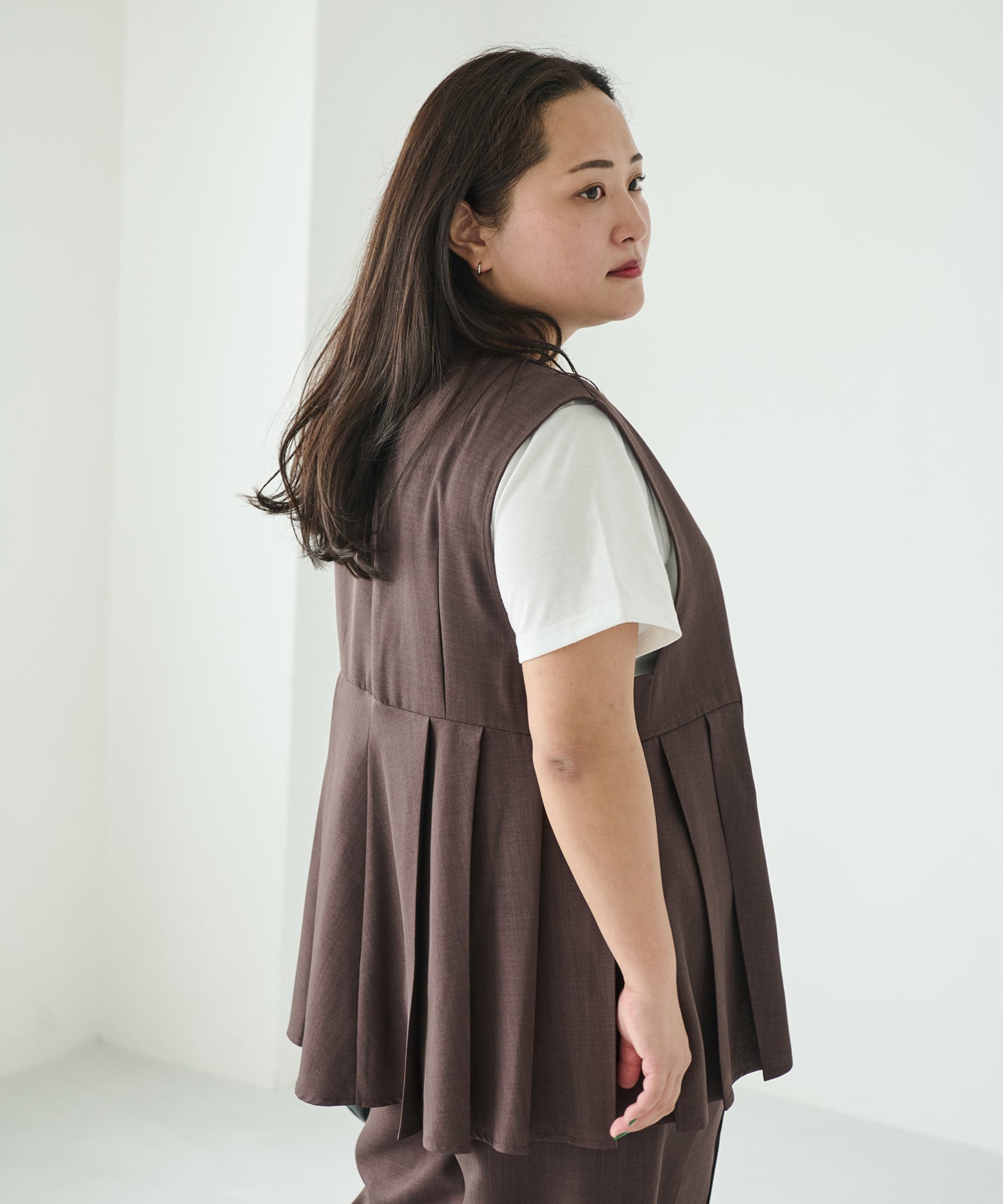 ブラウン model:161cm 着用サイズ:3L