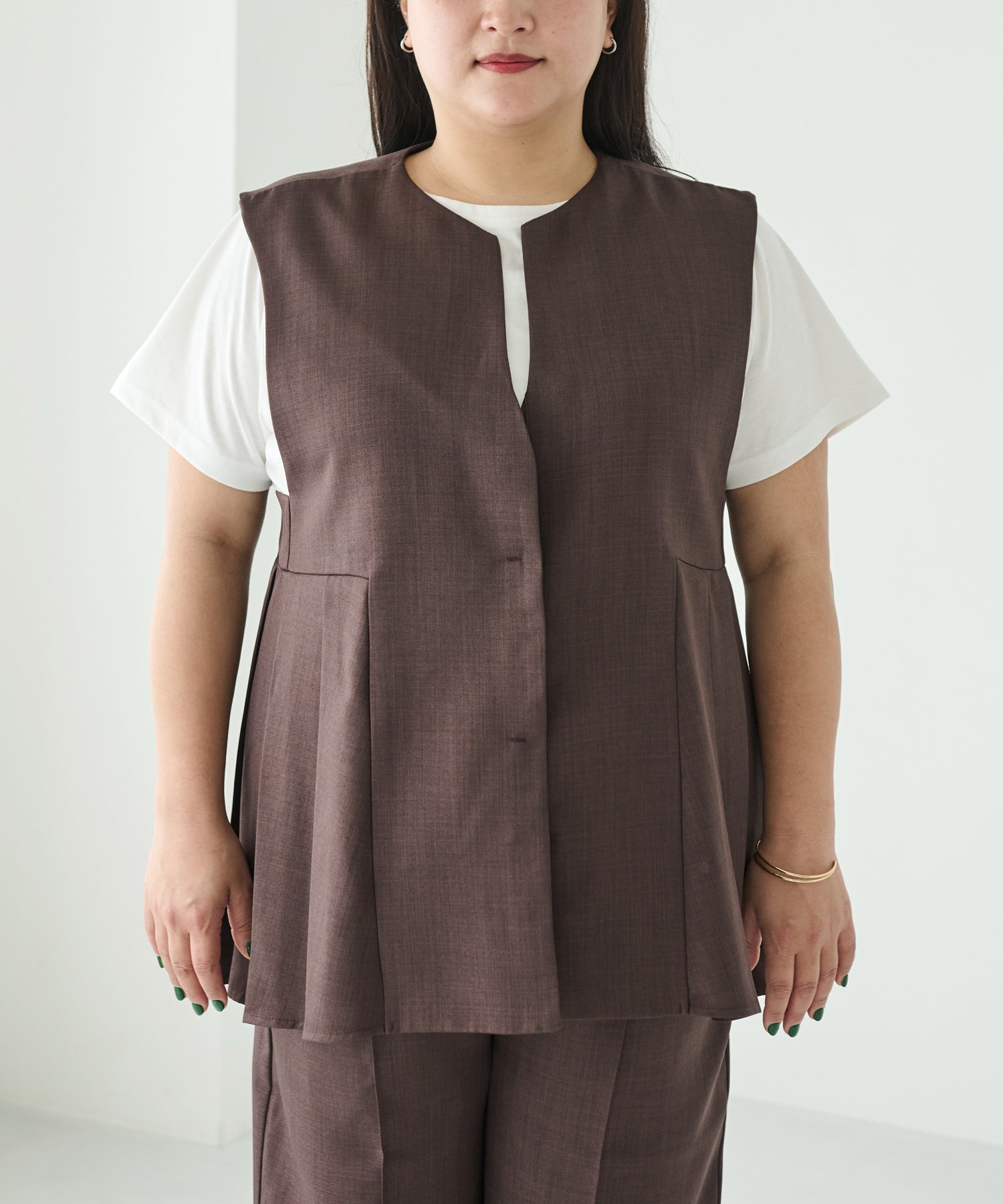 フロント ブラウン model:161cm 着用サイズ:3L