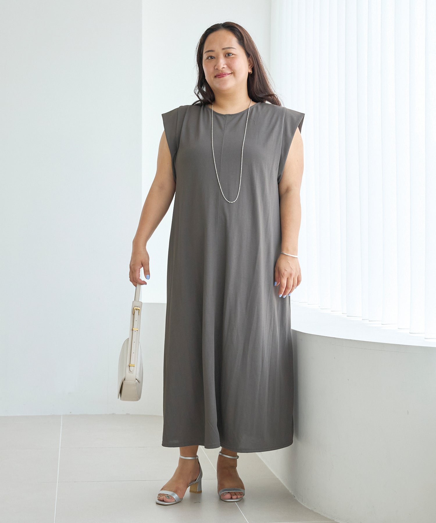 ブラウン model:161cm 着用サイズ:3L
