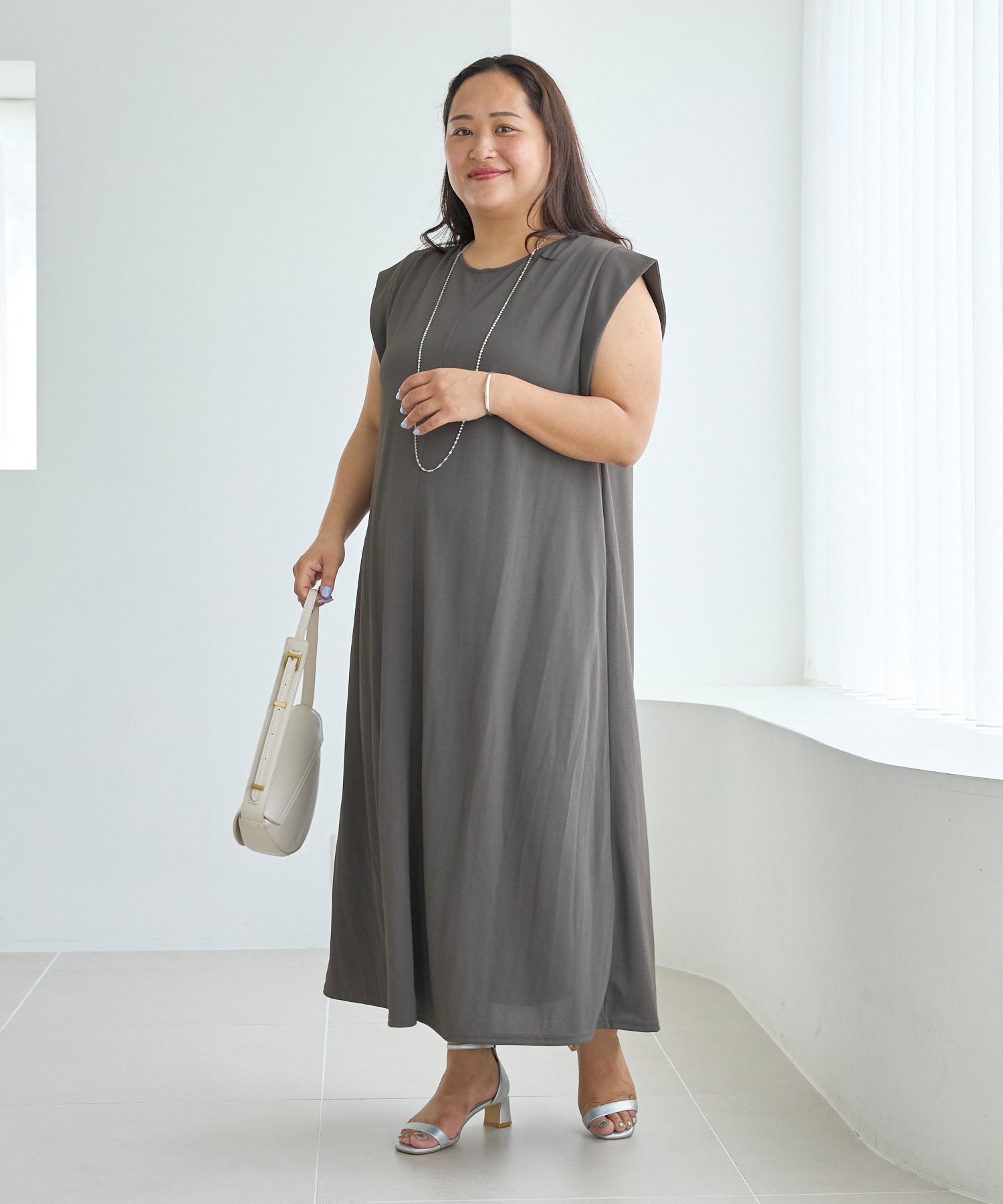 ブラウン model:161cm 着用サイズ:3L