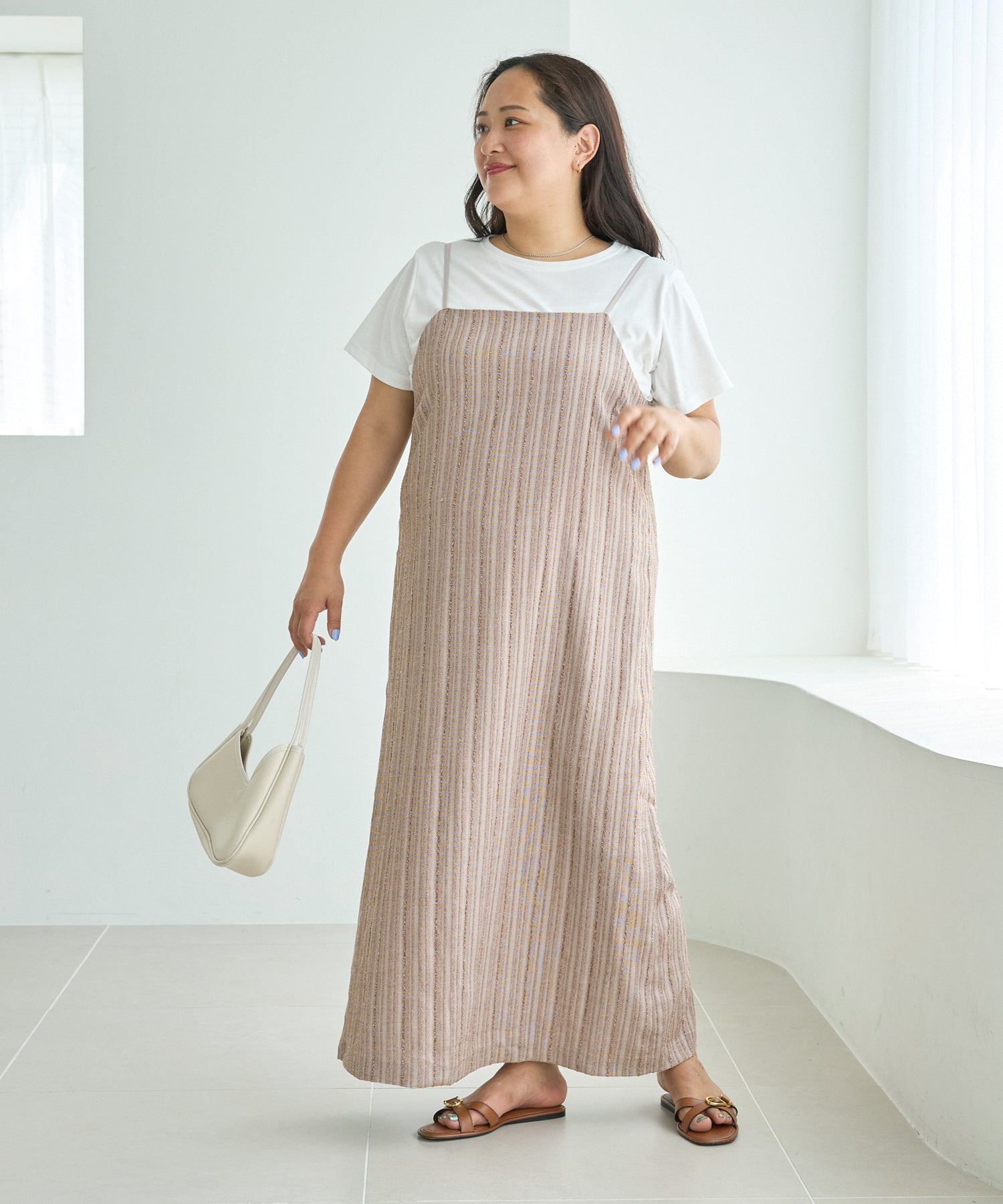 ブラウン model:161cm 着用サイズ:3L