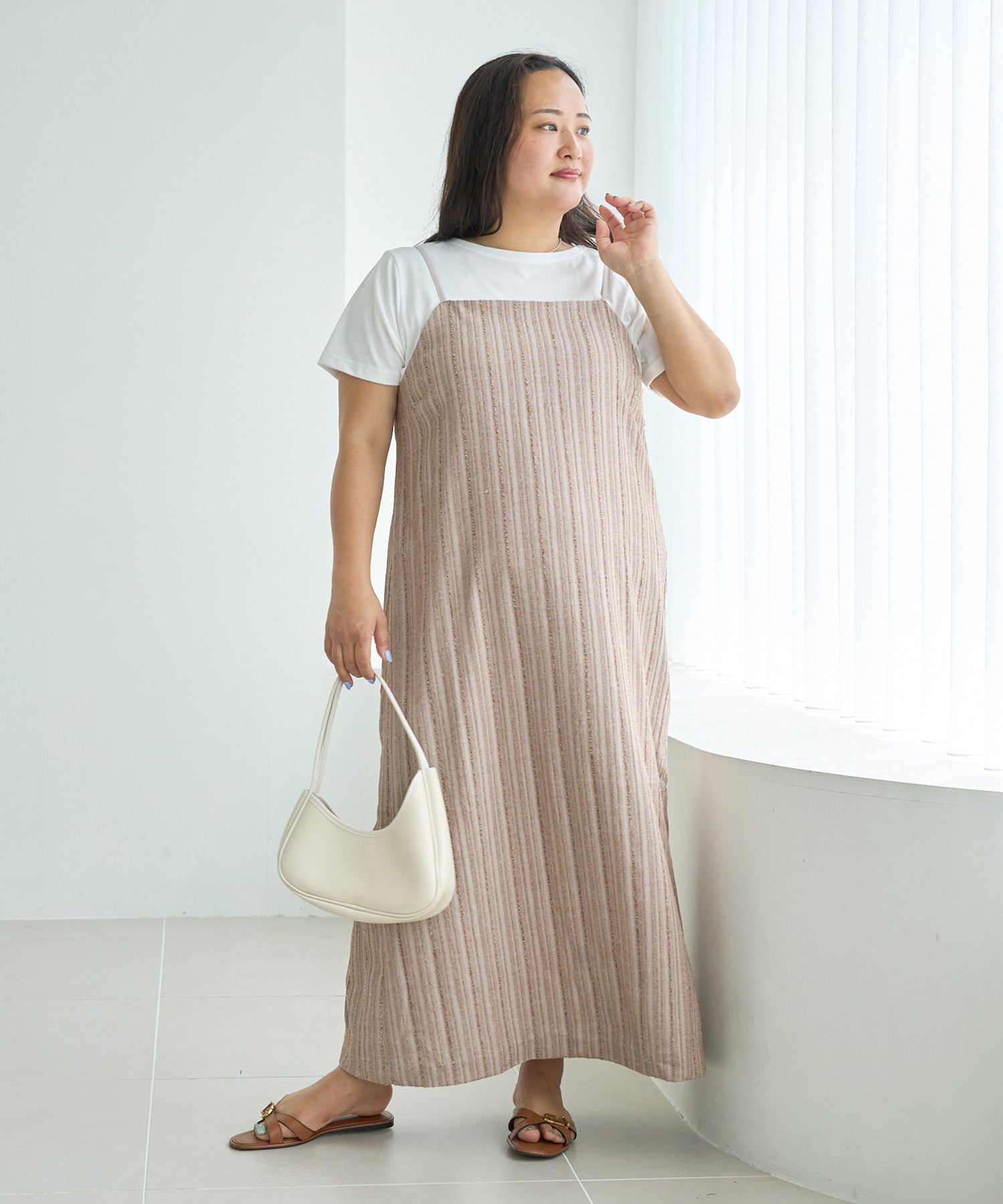 ブラウン model:161cm 着用サイズ:3L