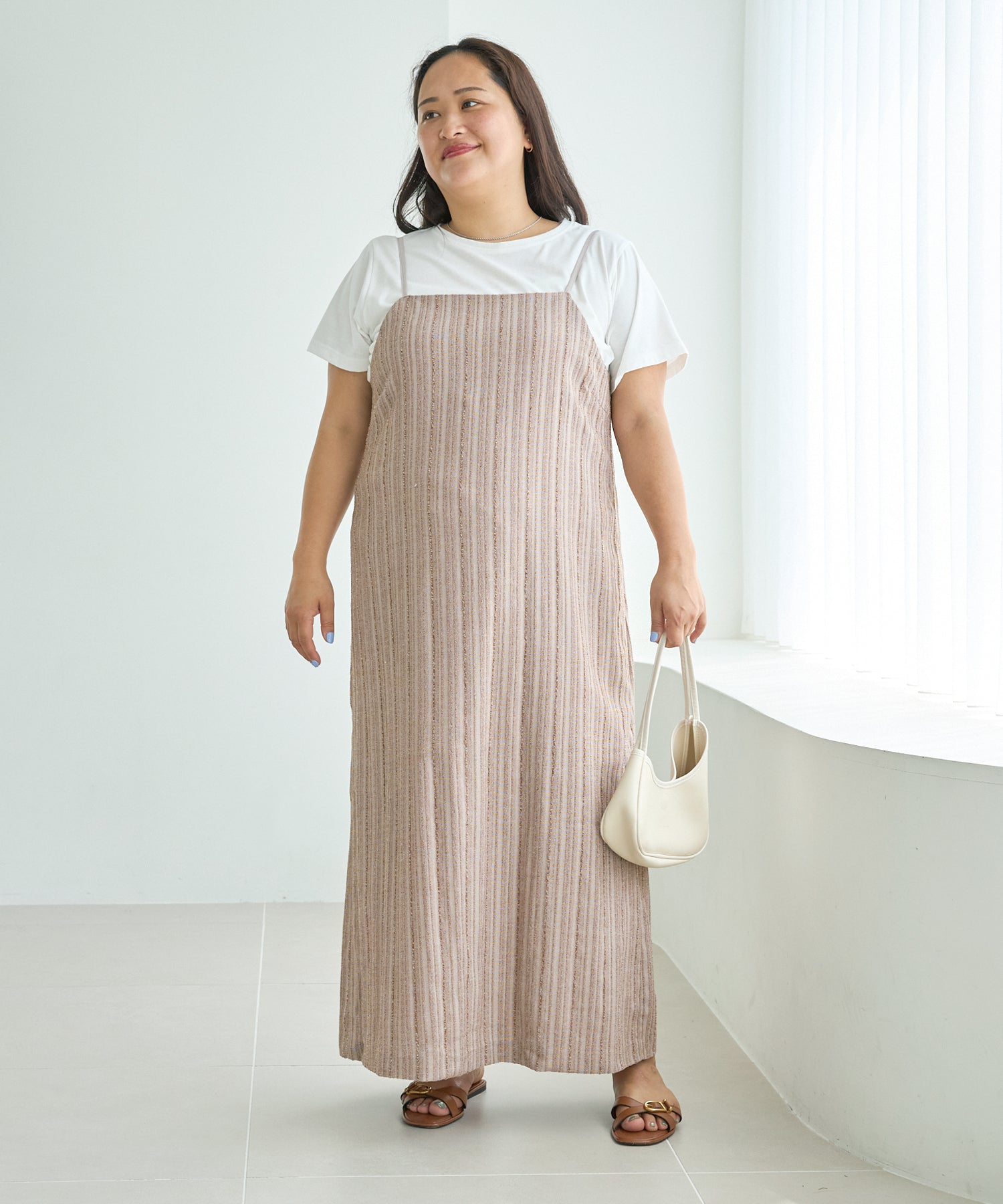 ブラウン model:161cm 着用サイズ:3L