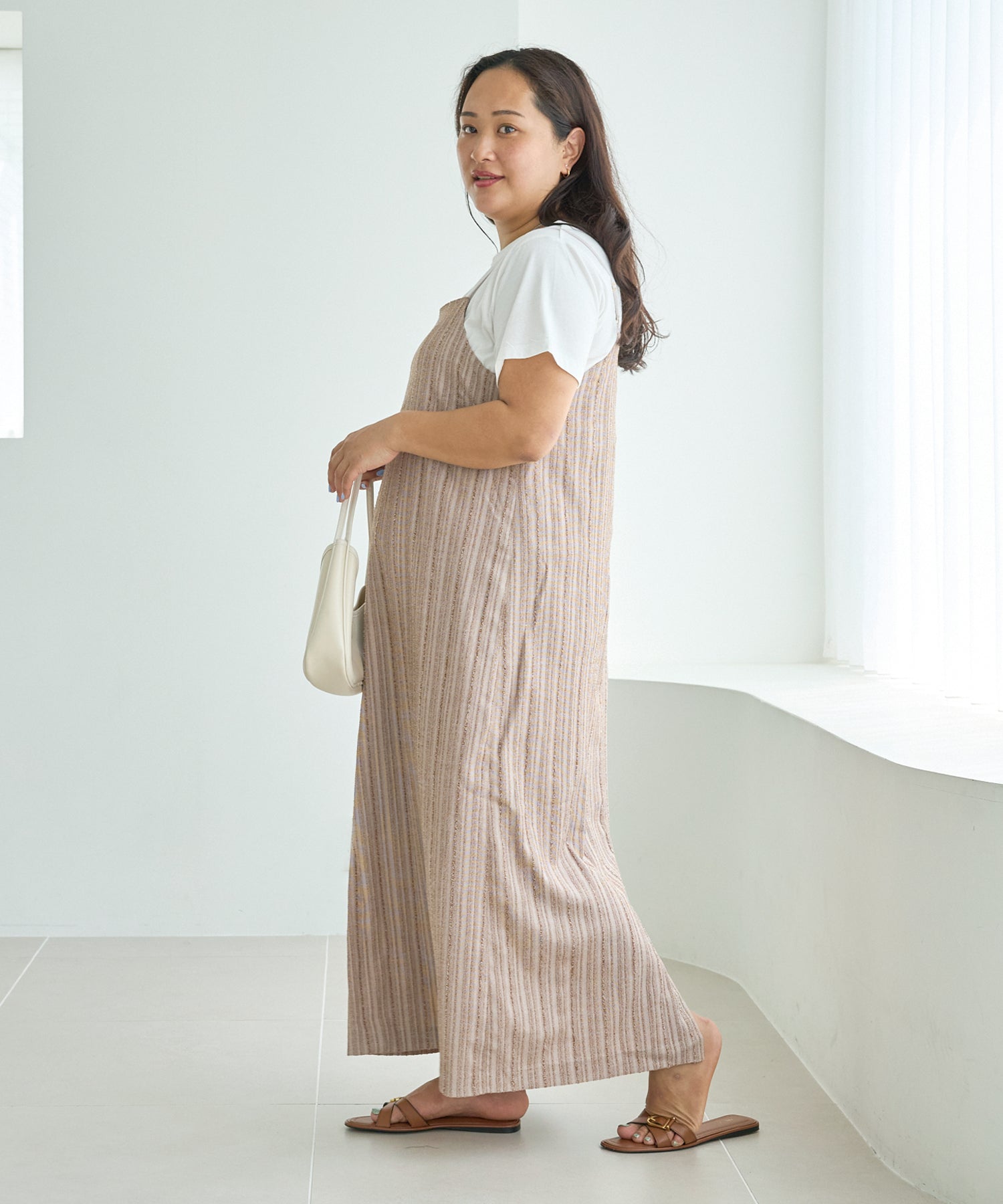 ブラウン model:161cm 着用サイズ:3L