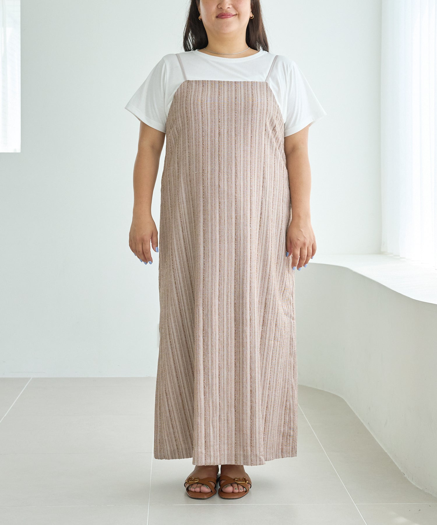 フロント ブラウン model:161cm 着用サイズ:3L